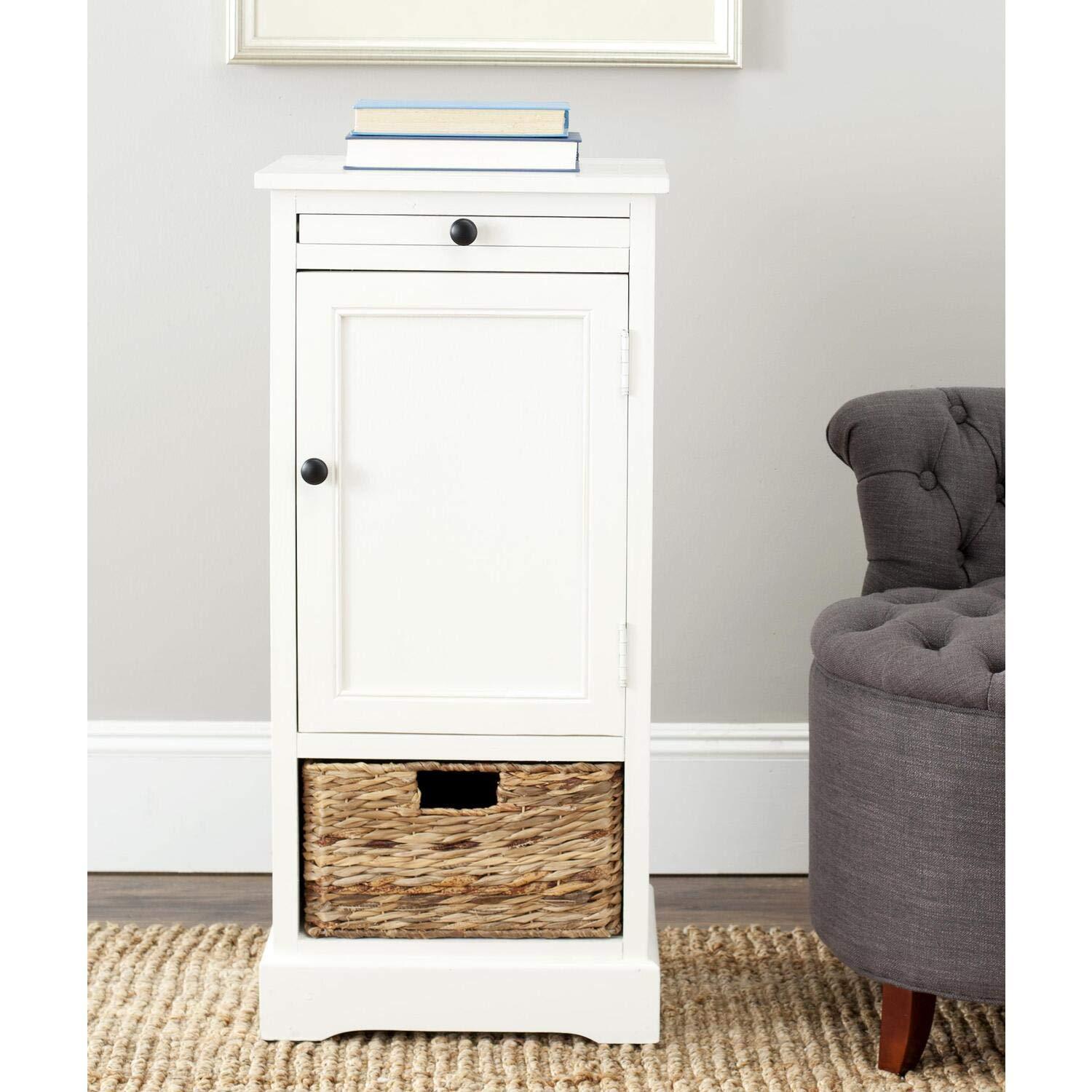 Raven Storage Unit - AMH5703 - Distressed Cream - Safavieh Couture