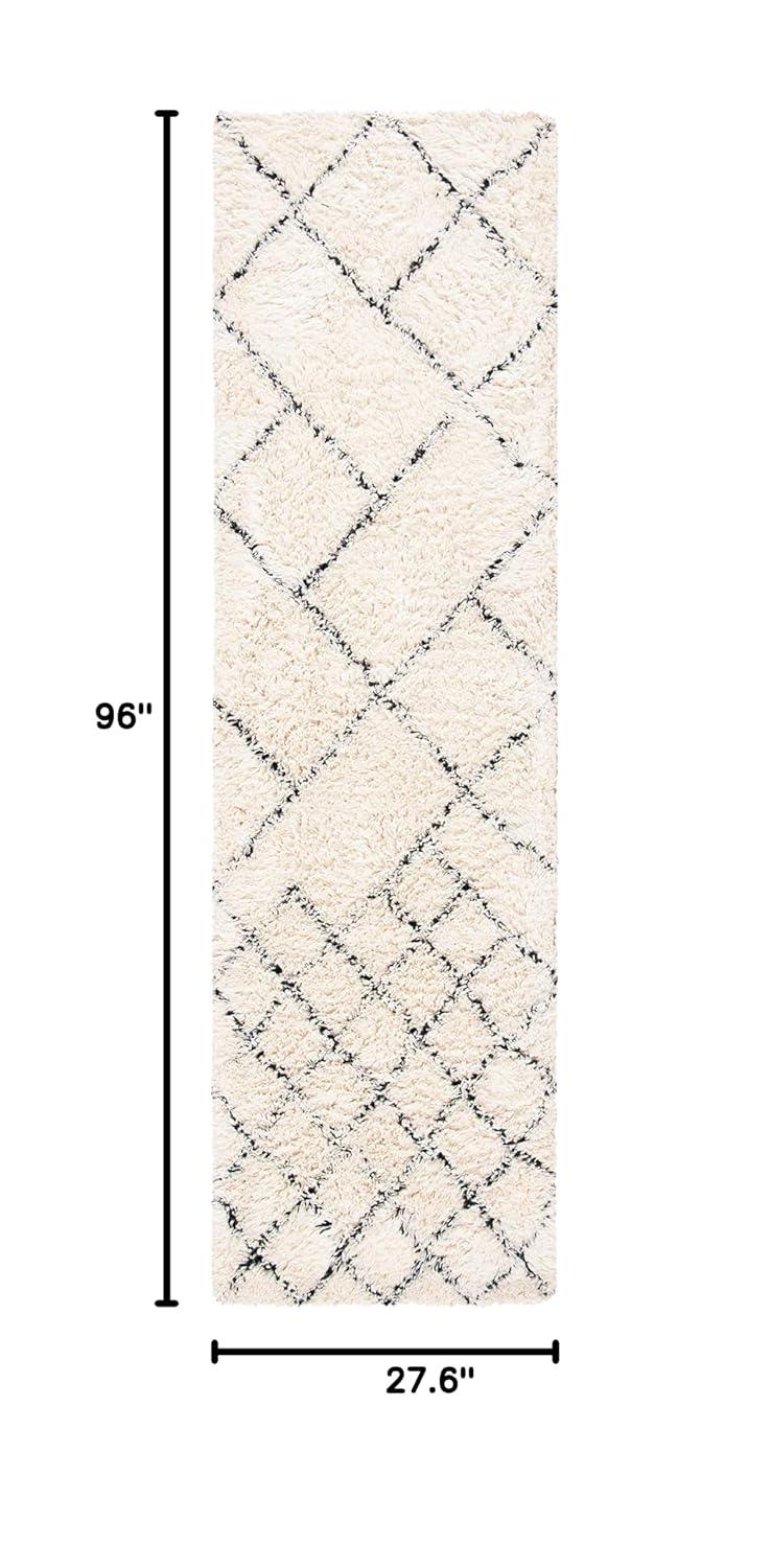 Casablanca CSB914 Hand Tufted Area Rug - Ivory/Black - 8'x10' - Safavieh.