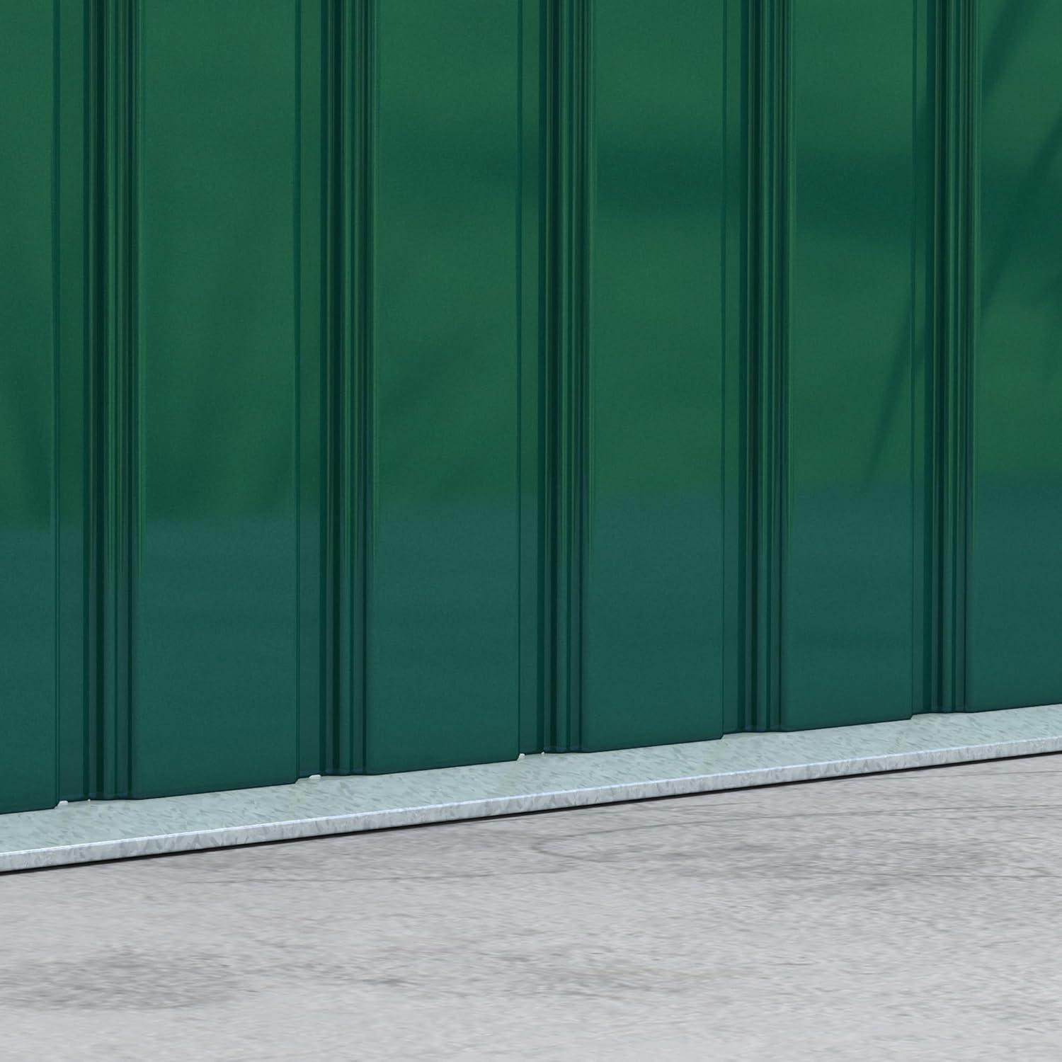 Outsunny Outdoor Lean-To Metal Storage Shed