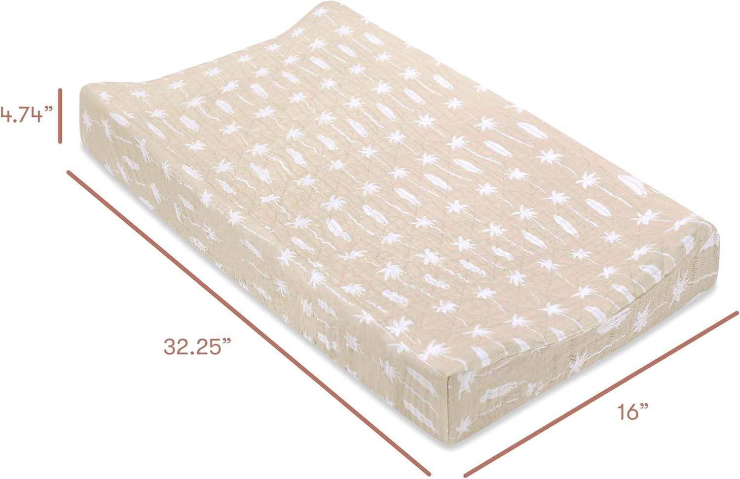Beach Bum Quilted Muslin Changing Pad Cover