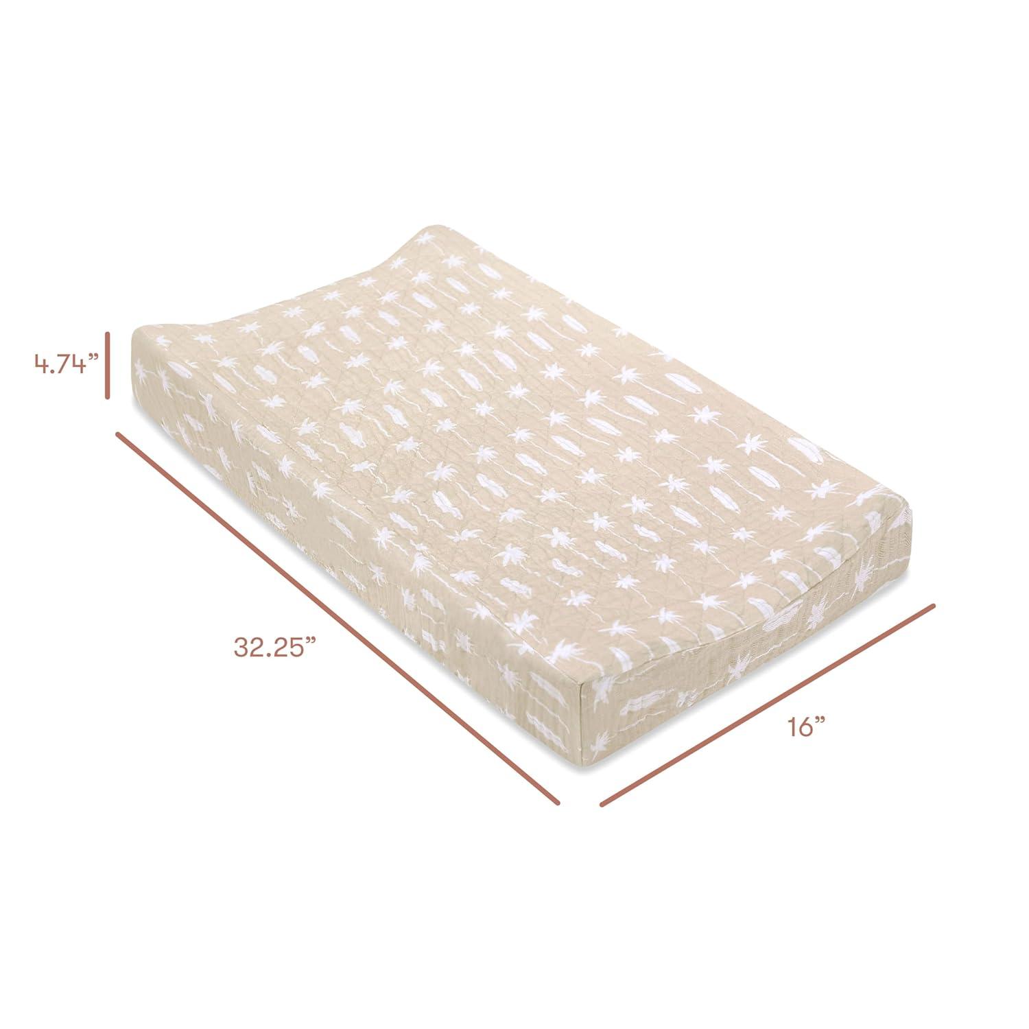 Beach Bum Quilted Muslin Changing Pad Cover