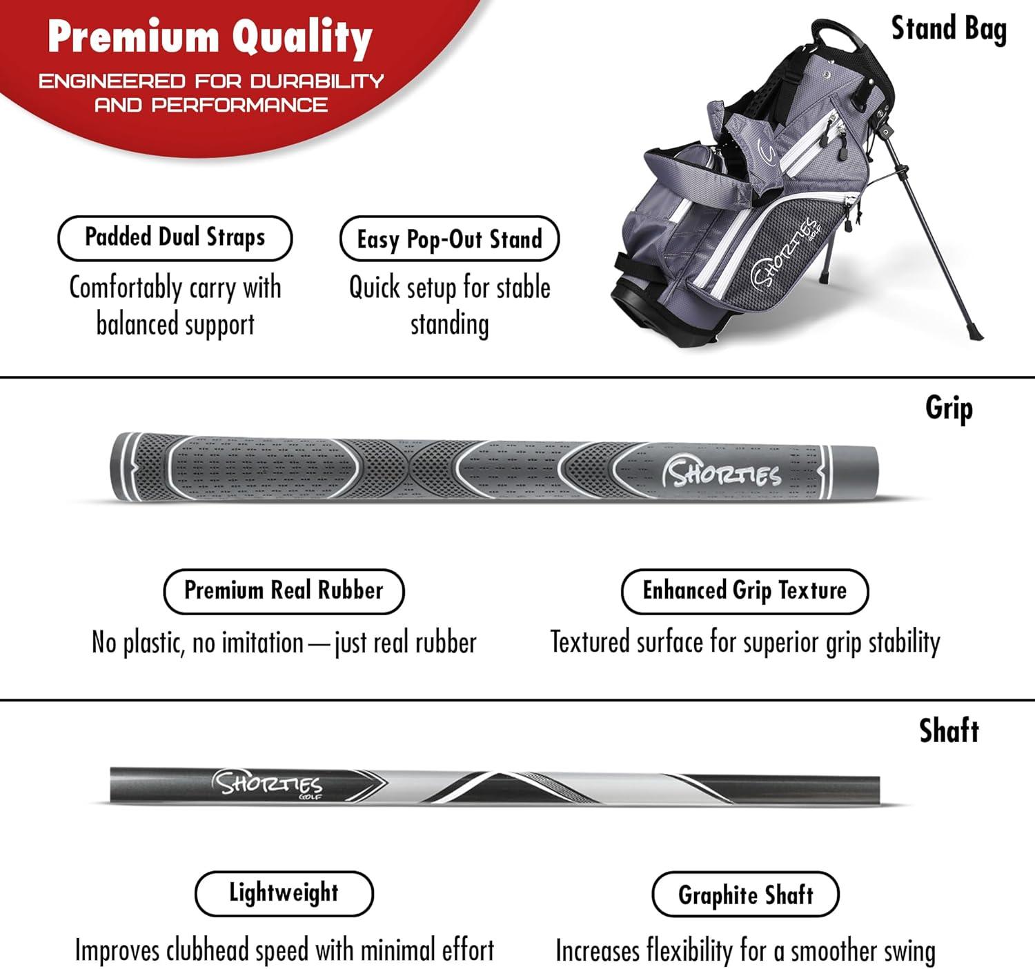 Shorties Golf Kid's Golf Club Set (Kids 34"-38" Tall) TINY Graphite - Left