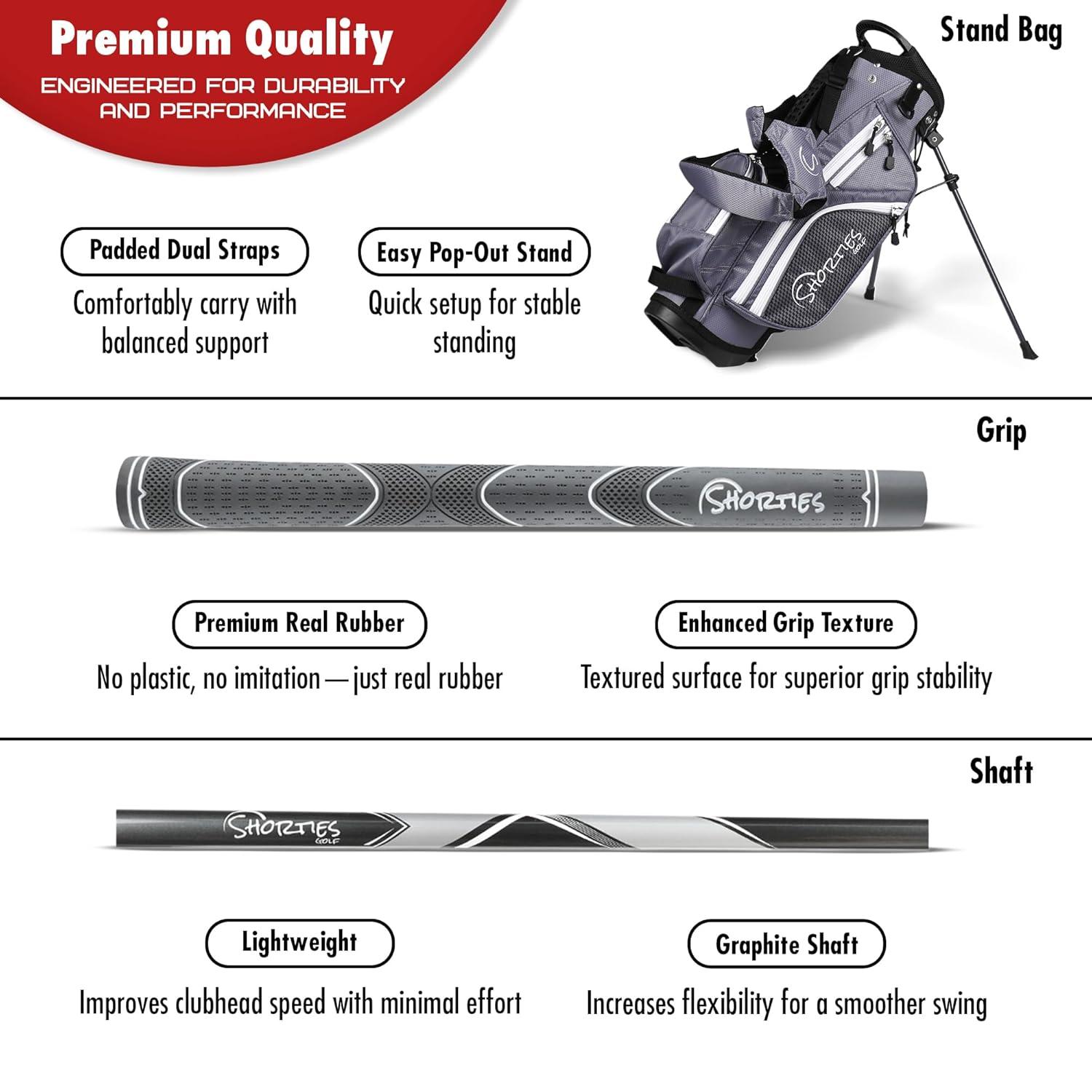Shorties Golf Kid's Golf Club Set (Kids 34"-38" Tall) TINY Graphite - Right