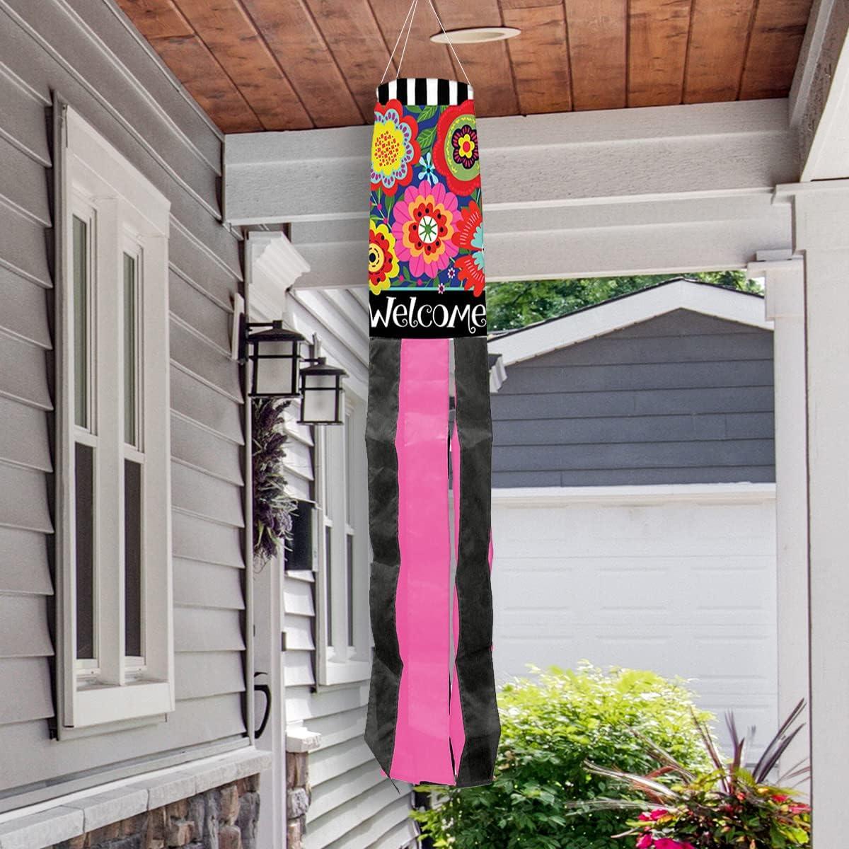 Briarwood Lane Spring Bright Blooms Windsock Wind Twister 40x6