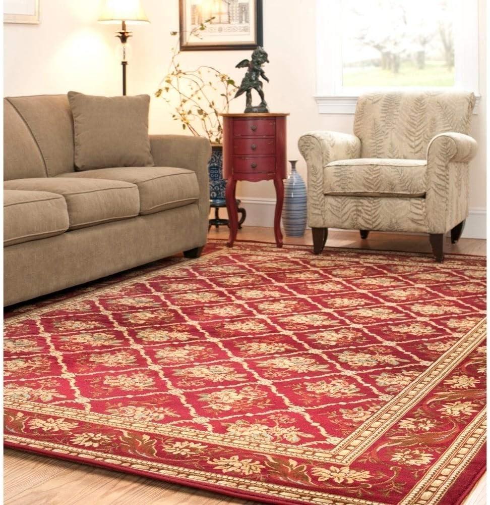 Lyndhurst LNH556 Power Loomed Area Rug - Red/Red - 8'x11' - Safavieh.