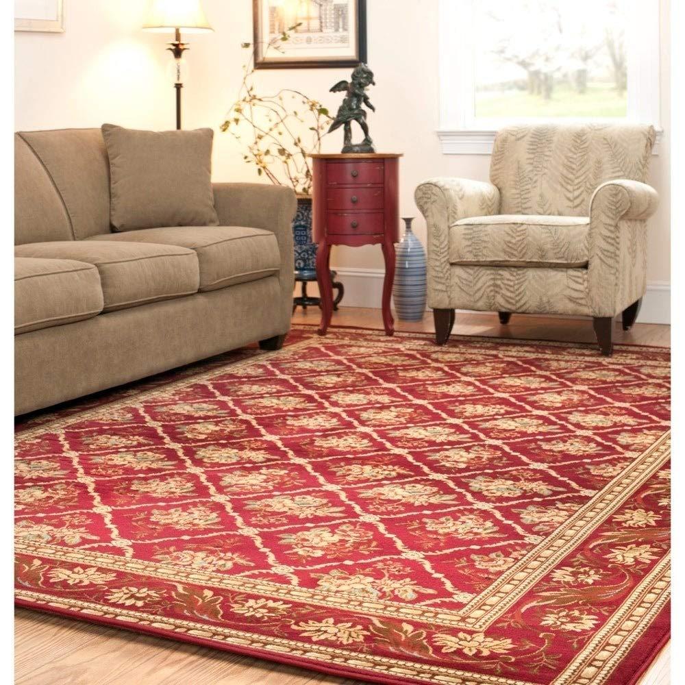 Lyndhurst LNH556 Power Loomed Area Rug - Red/Red - 8'x11' - Safavieh.