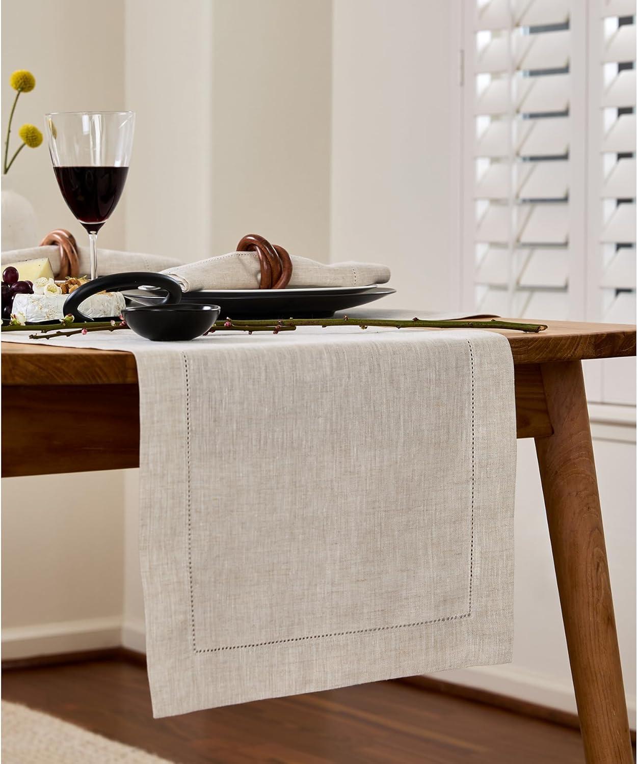 Classic Hemstitch - 100% Pure Linen Table Runner