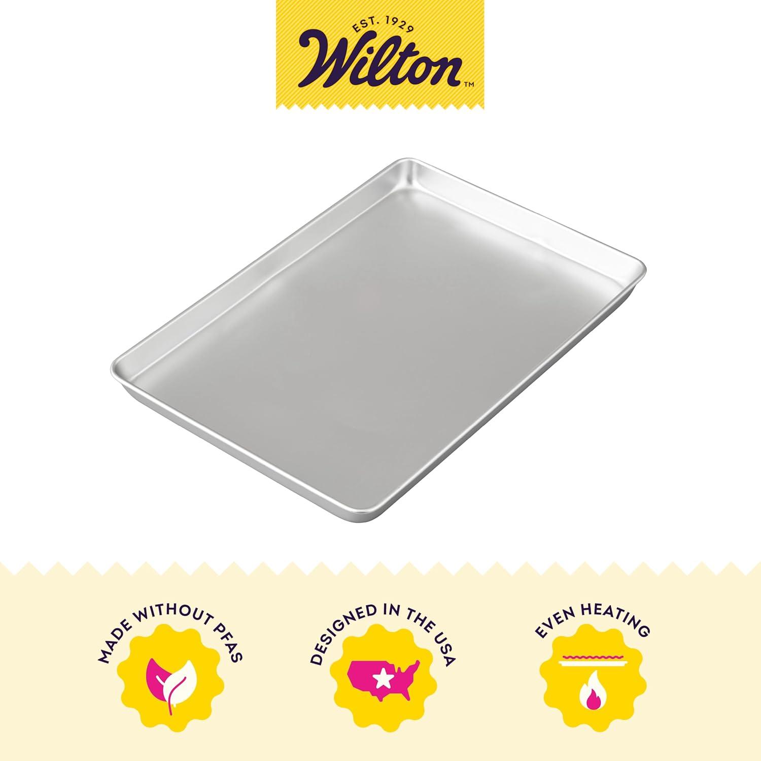 Wilton 10-1/2 in. W X 15-1/2 in. L Jelly Roll Pan Silver