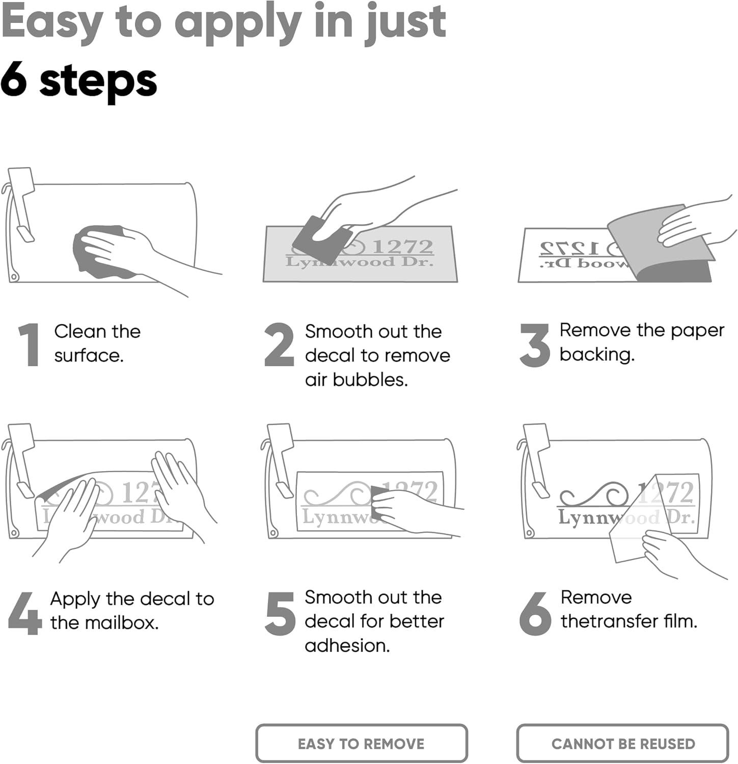 Personalized Mailbox Decal - Reflective Customized Numbers Sticker - Number Stickers Outdoor House - Custom Address Decals - Waterproof Outside Letters for Mailboxes