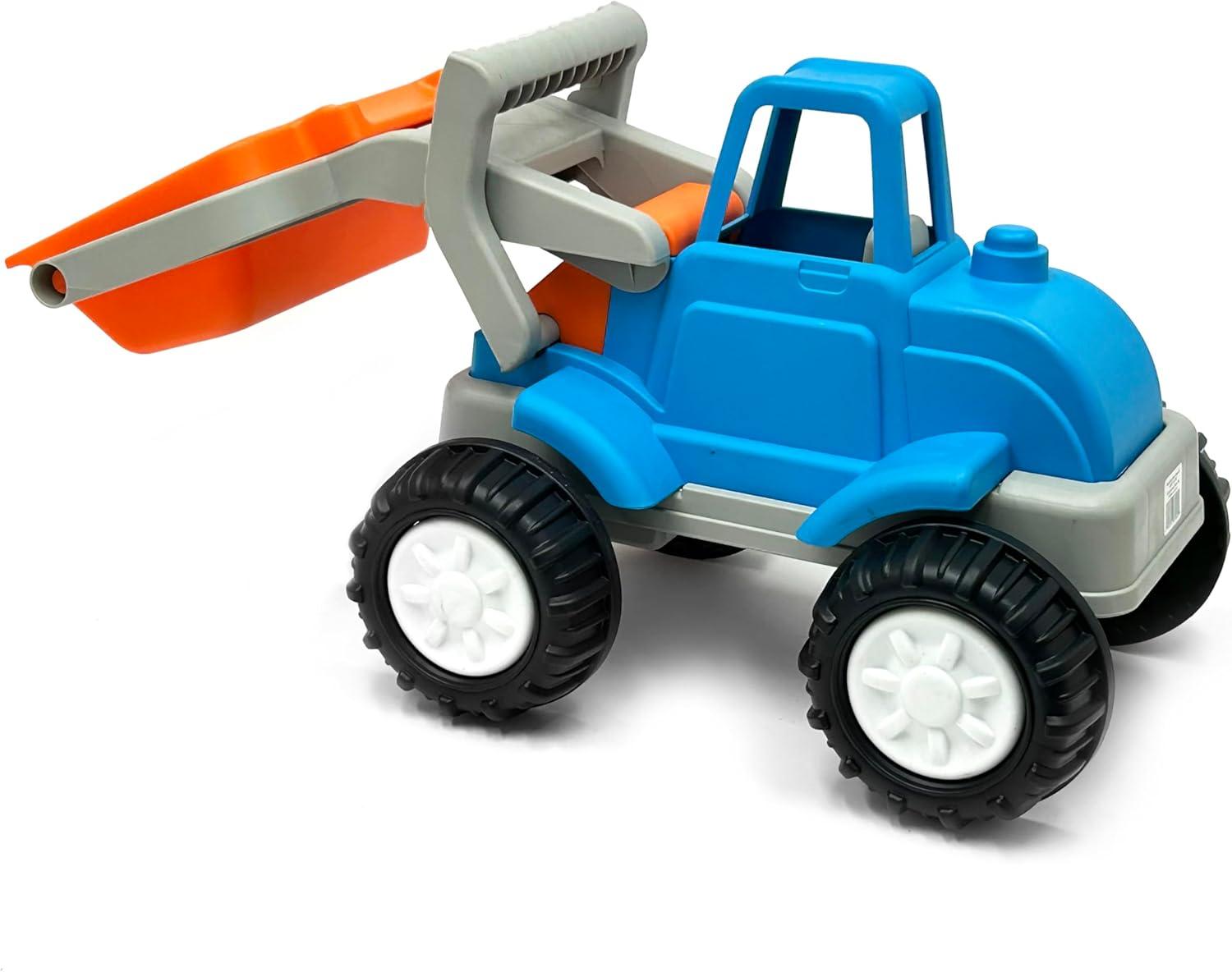 Gigantic Blue and Orange Plastic Loader Truck with Knobby Wheels