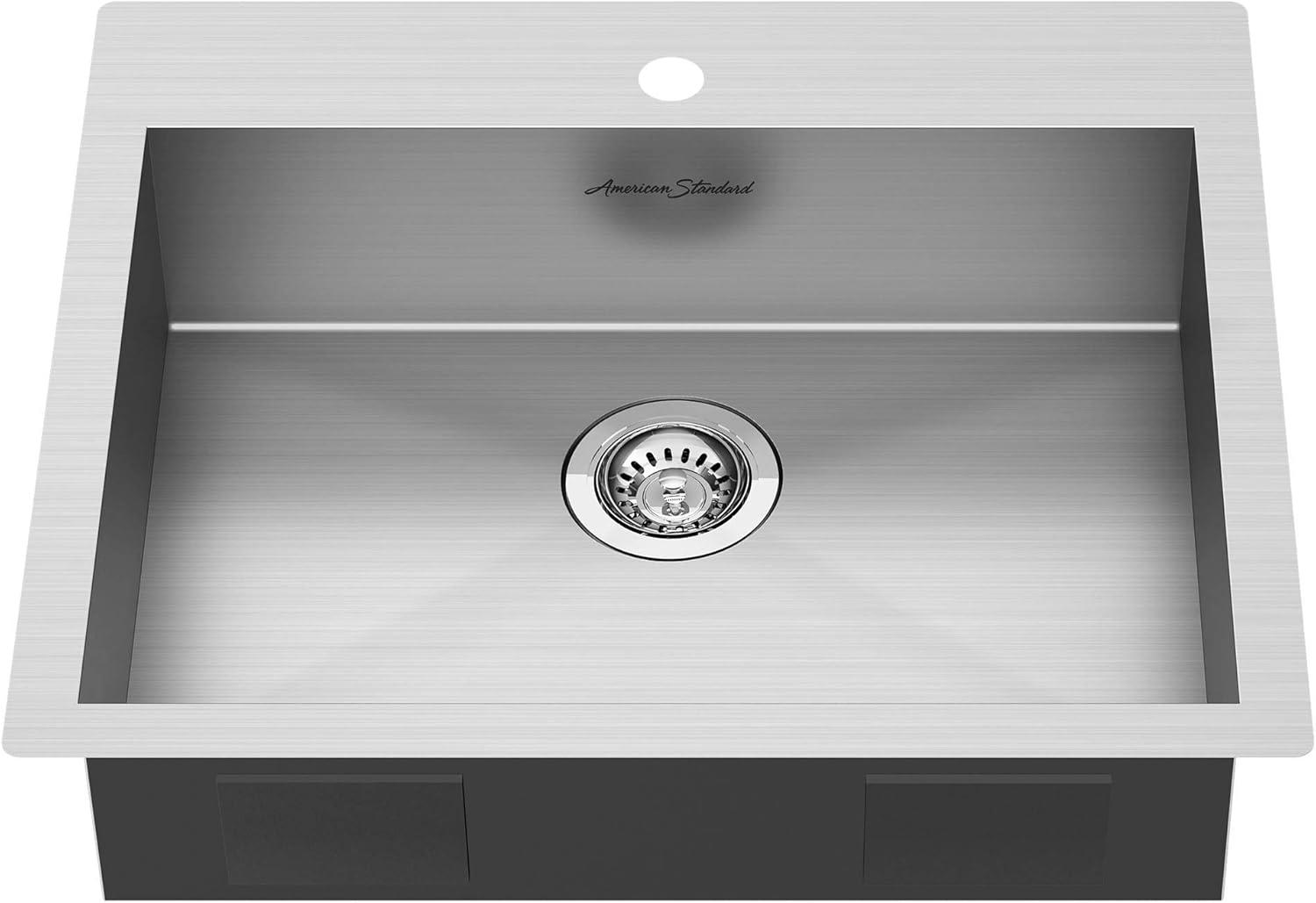 Edgewater 25'' L Undermount Single Bowl Stainless Steel Kitchen Sink