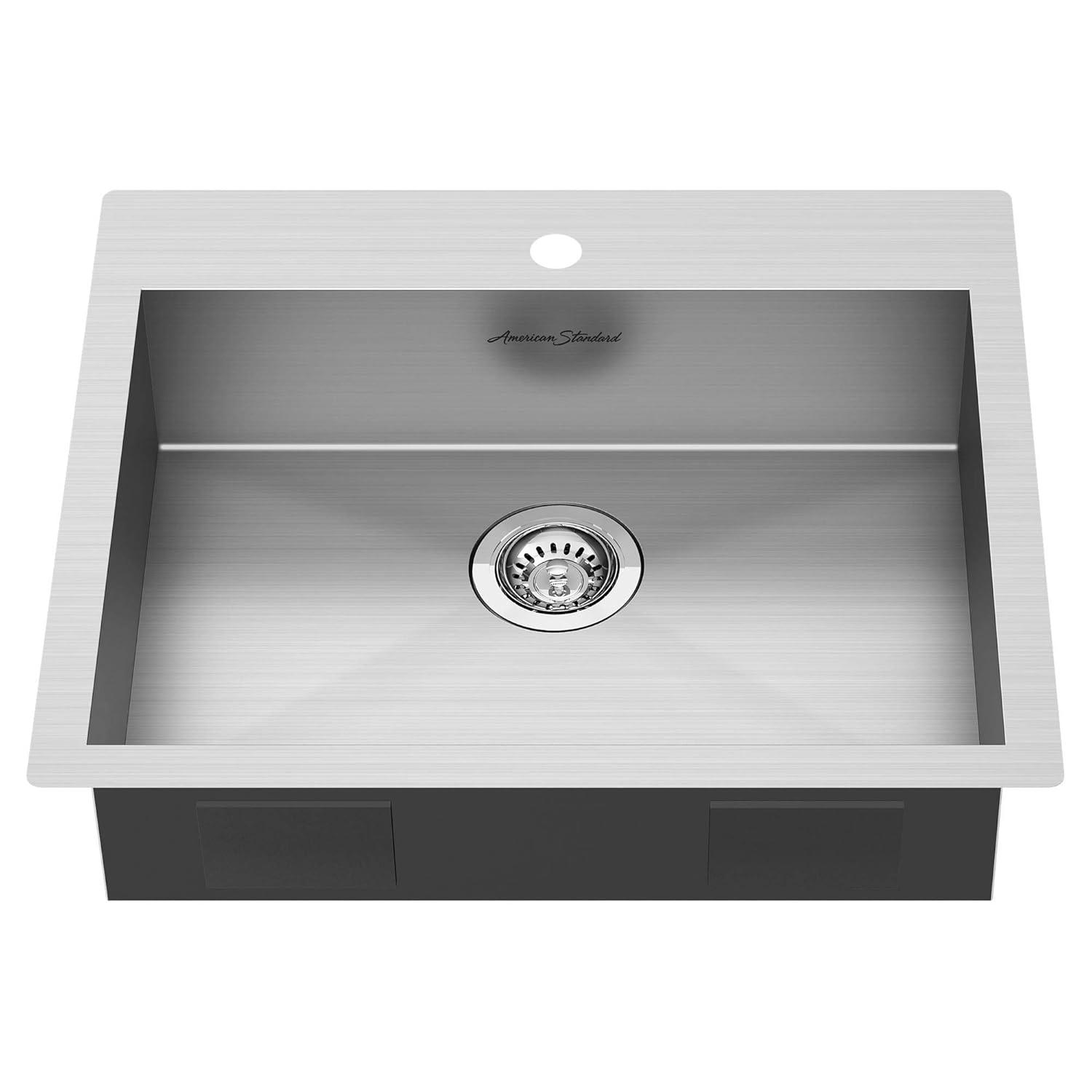 Edgewater 25'' L Undermount Single Bowl Stainless Steel Kitchen Sink