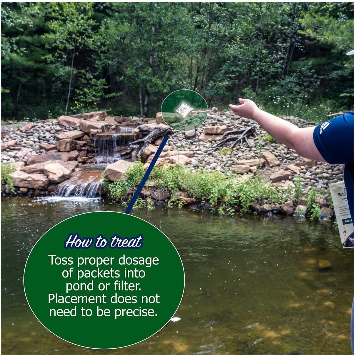 Natural Waterscapes Pond Remedy | Koi Pond Cleaning Packets | Treats up to 16,000 gallons