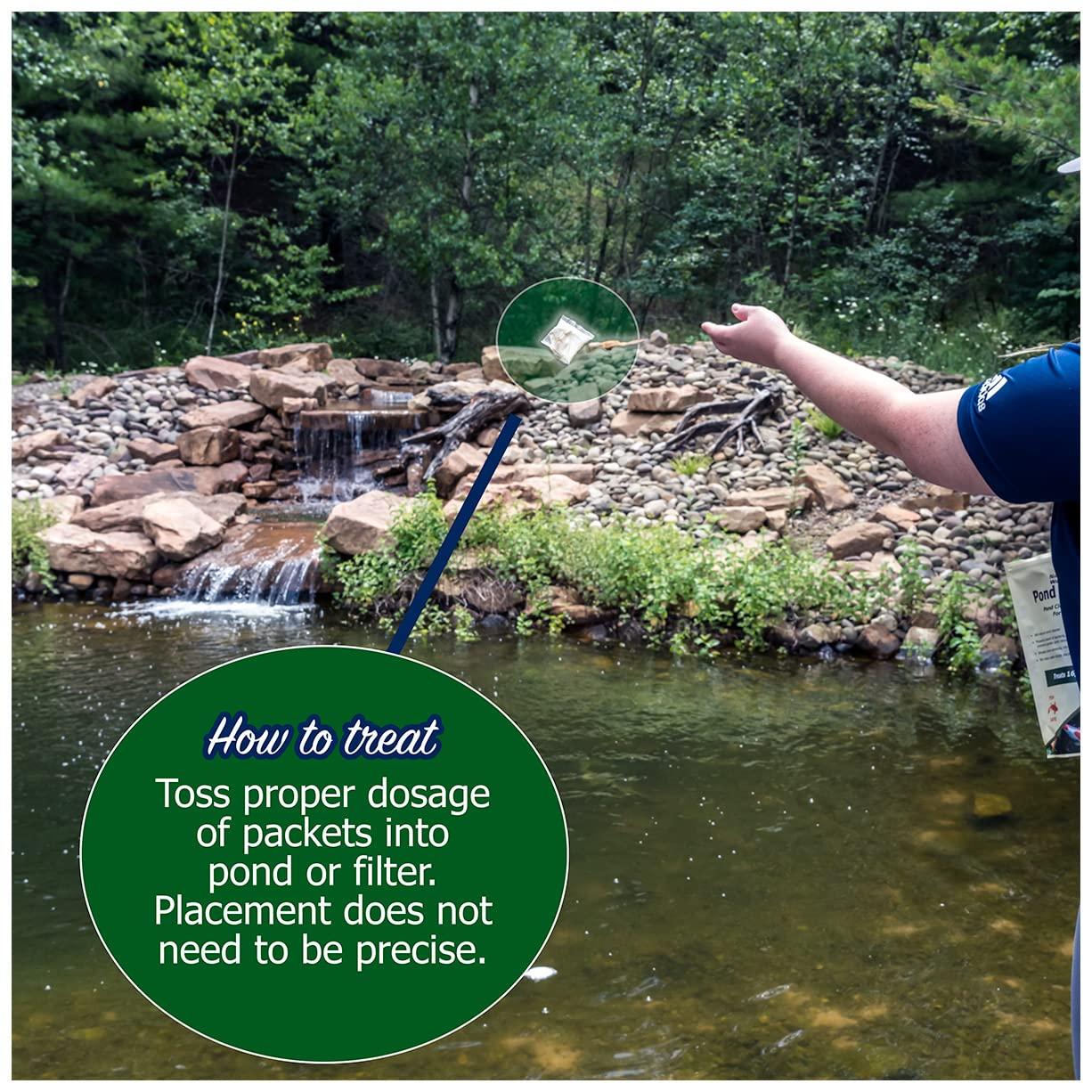 Natural Waterscapes Pond Remedy | Koi Pond Cleaning Packets | Treats up to 16,000 gallons