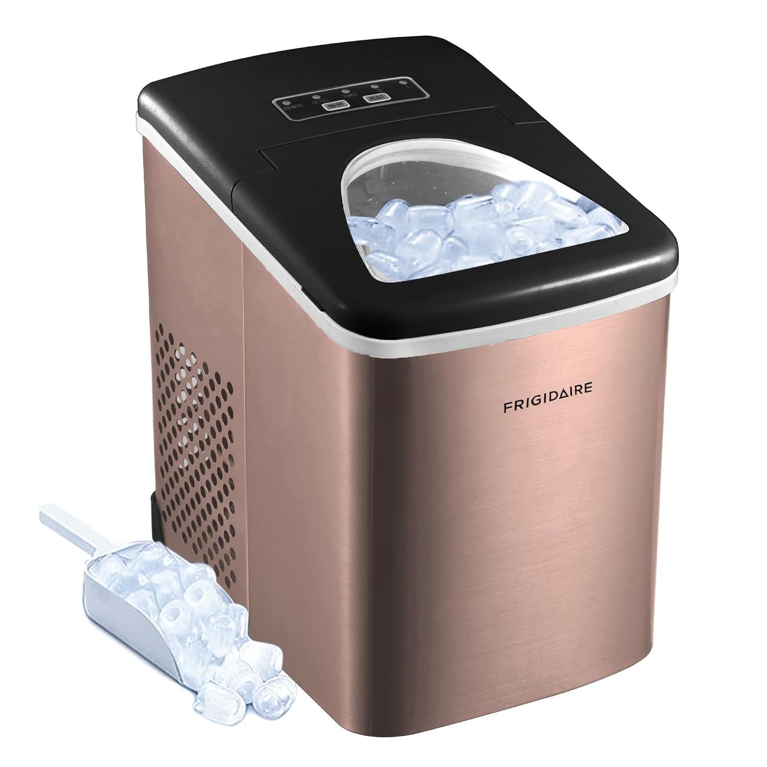 Stainless Steel Portable Countertop Ice Maker with Emblem