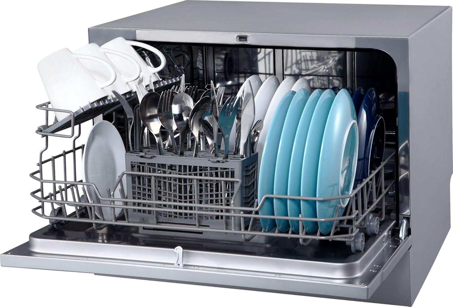 21-5/8 Inch Wide 6 Place Setting Countertop Dishwasher