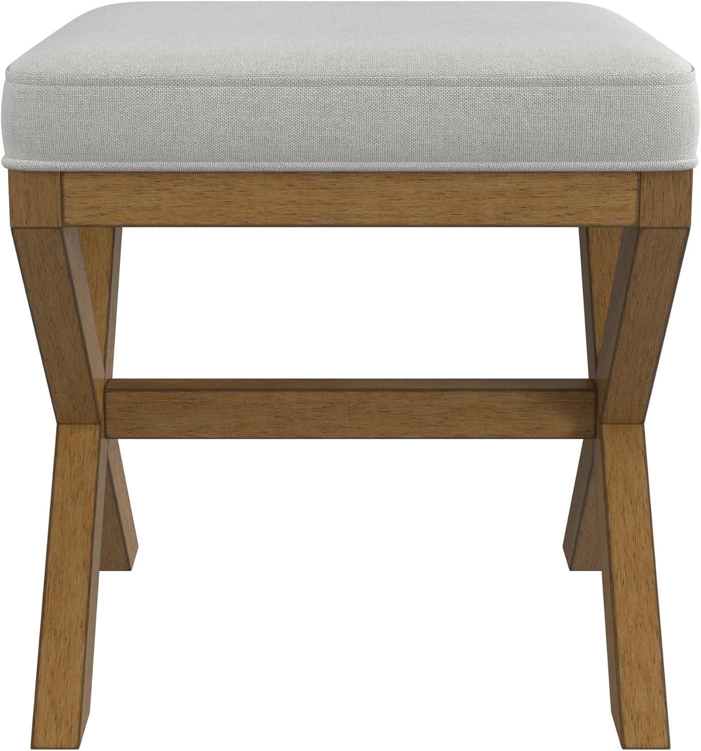 18.5" Somerset Backless Wood Vanity Stool Fog - Hillsdale Furniture