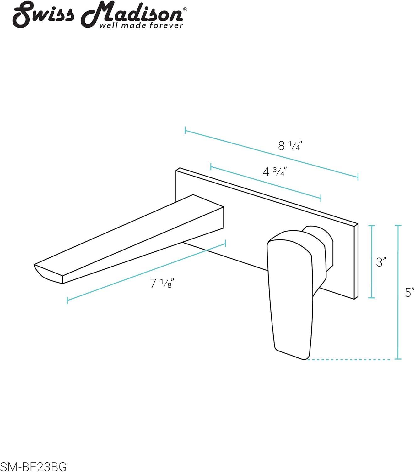 Monaco Single-Handle, Wall-Mount, Bathroom Faucet