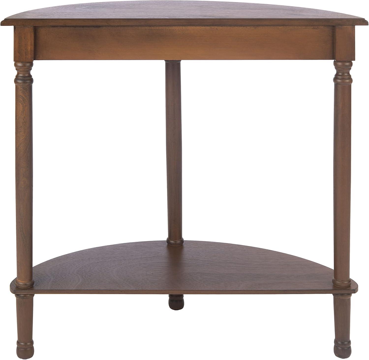 SAFAVIEH Tin.sley French Half Round Console Table, Brown (28 in. W x 11.8 in. D x 28 in. H)