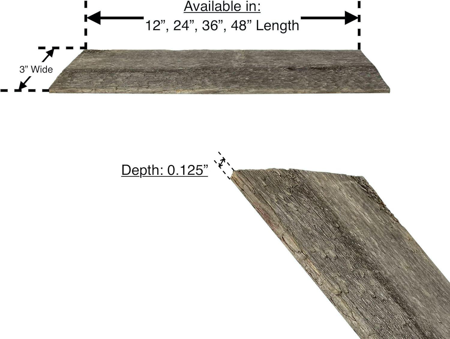 Weathered Gray 48" Reclaimed Wood DIY Plank Bundle