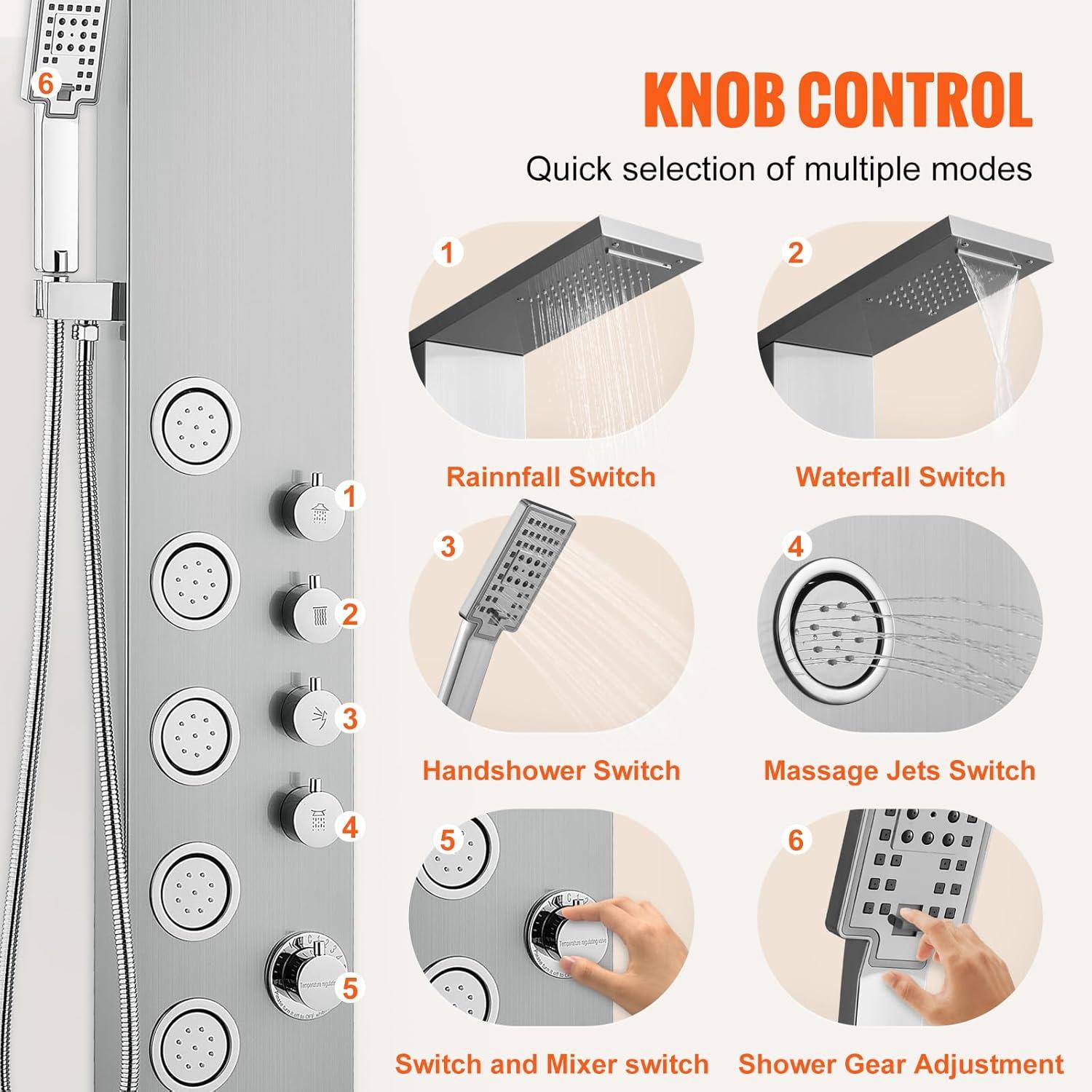 52.9'' Shower Panel with Full Body Shower Head