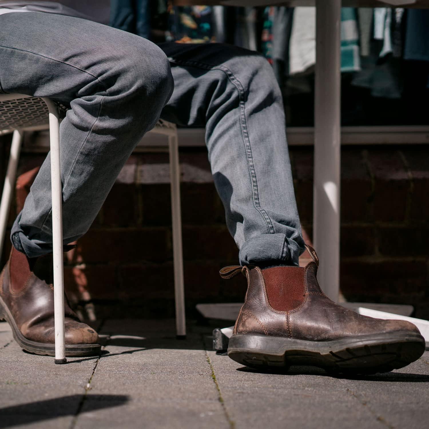 Walnut Genuine Leather Slip Resistant Chelsea Ankle Boot