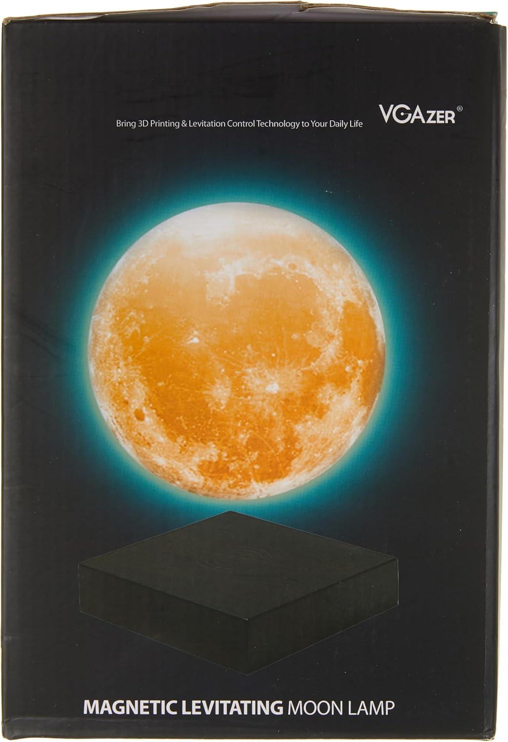 VGAzer Moon Lamp 3D Printing Magnetic Levitating Moon Light Lamps for Home、Office Decor, Creative Gift-6 Inch,Has 16 Colors 20 Modes