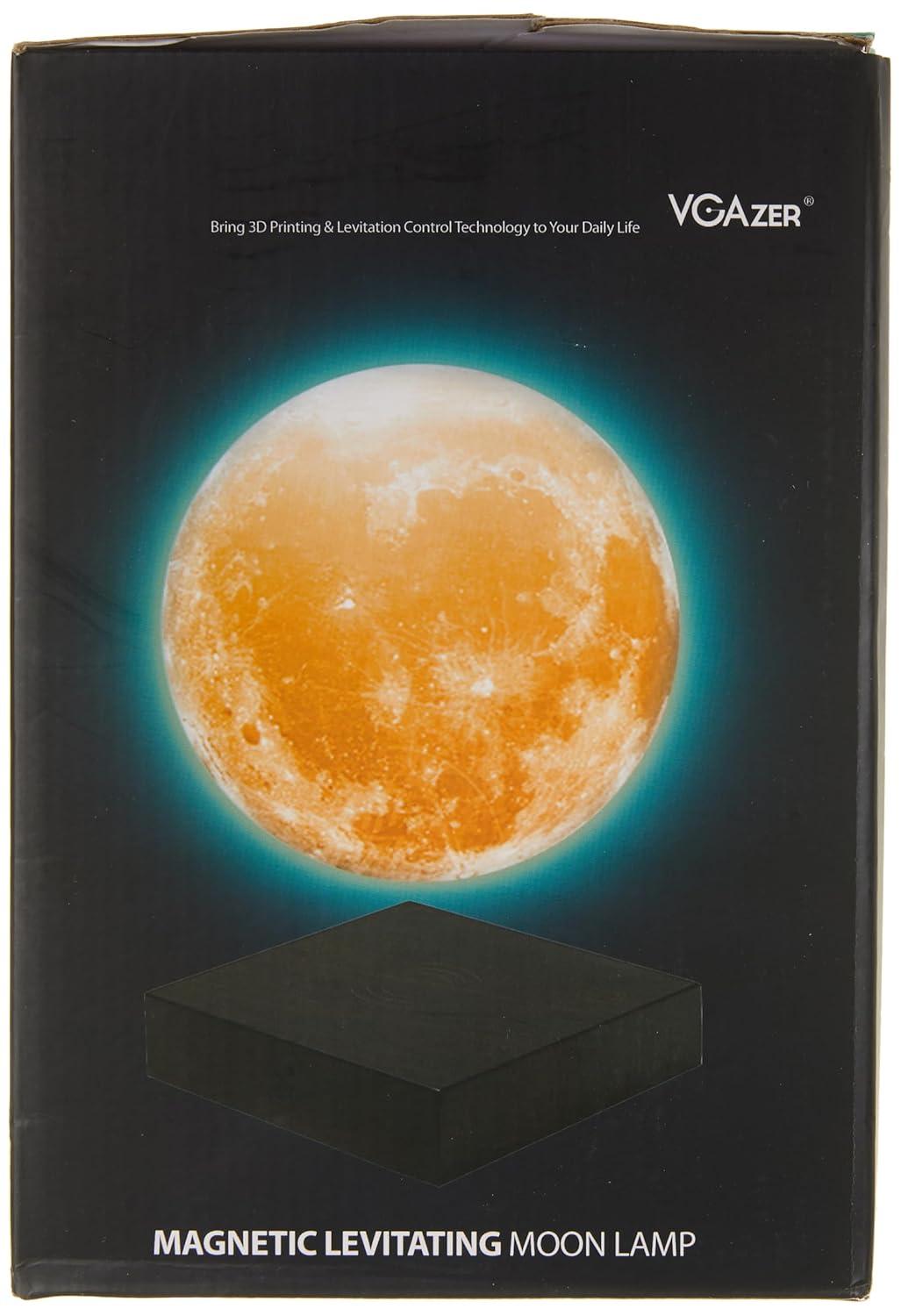 VGAzer Moon Lamp 3D Printing Magnetic Levitating Moon Light Lamps for Home、Office Decor, Creative Gift-6 Inch,Has 16 Colors 20 Modes