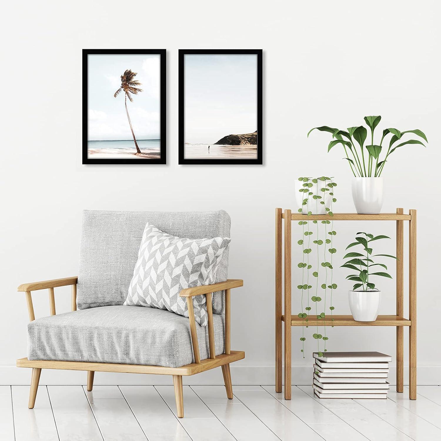Americanflat A3 Picture Frame with Shatter-Resistant Glass - Set of 2 - 11.7x16.5 Frame with Engineered Wood - Signature Collection - Black