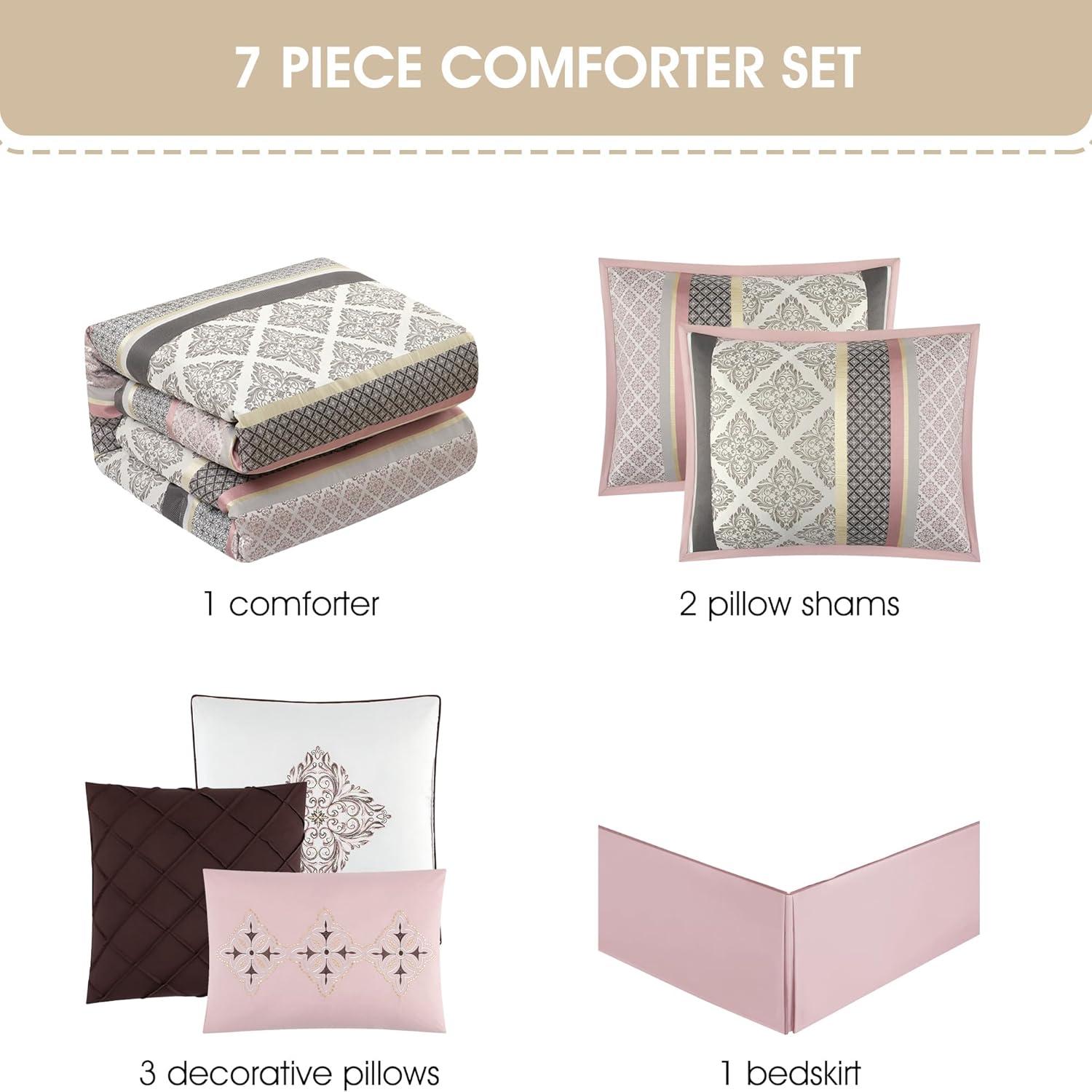 Tefia Karr Microfiber 7 Piece Comforter Set