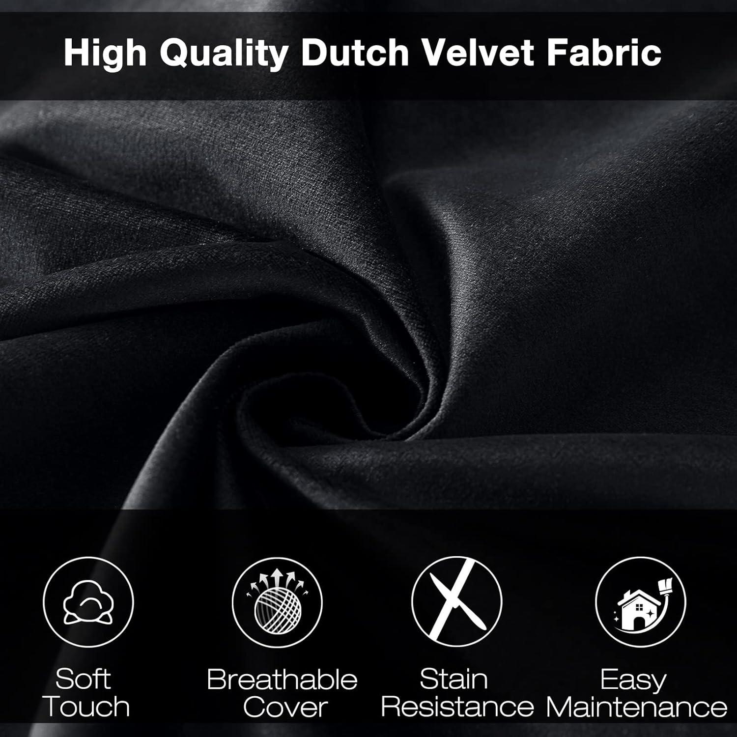 Large Bean Bag Chair for Adults/Kids with Filling, 4 ft Memory Foam Bean Bag Chairs with Filler Included, Ultra Soft Dutch Velvet Fabric, Bean Bag for Living Room - 4 Foot,Black