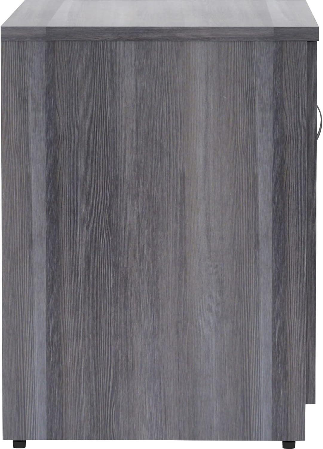 Essentials Series 2-Door Storage Cabinet - 36" X 22.5" X 29.5" - Drawer(S)2 Door(S) - Material: Melamine Faced Chipboard (MFC) Top, Melamine Faced Chipboard (MFC) Shelf, Melamine Faced Chipboard (MFC) Side Panel, Melamine Panel - Finish: Weathered Charcoa