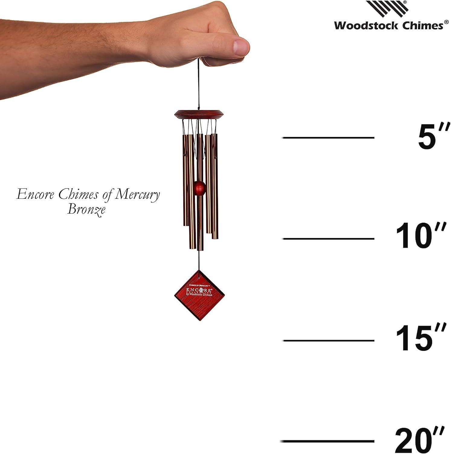 14" Bronze Aluminum and Wood Wind Chime