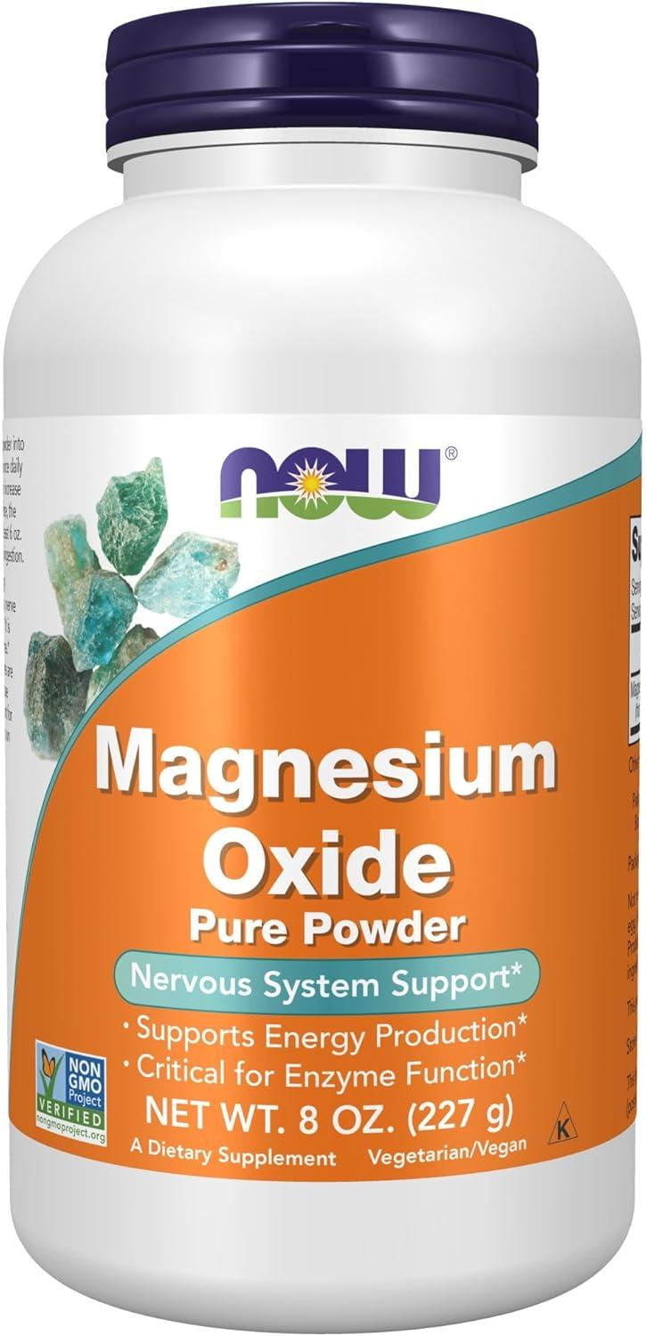 Magnesium Oxide Powder by Now Foods  -  8 oz Powder
