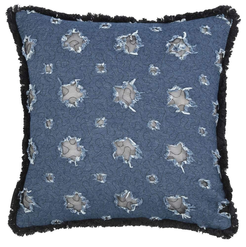 Fringed Reversible Throw Pillow