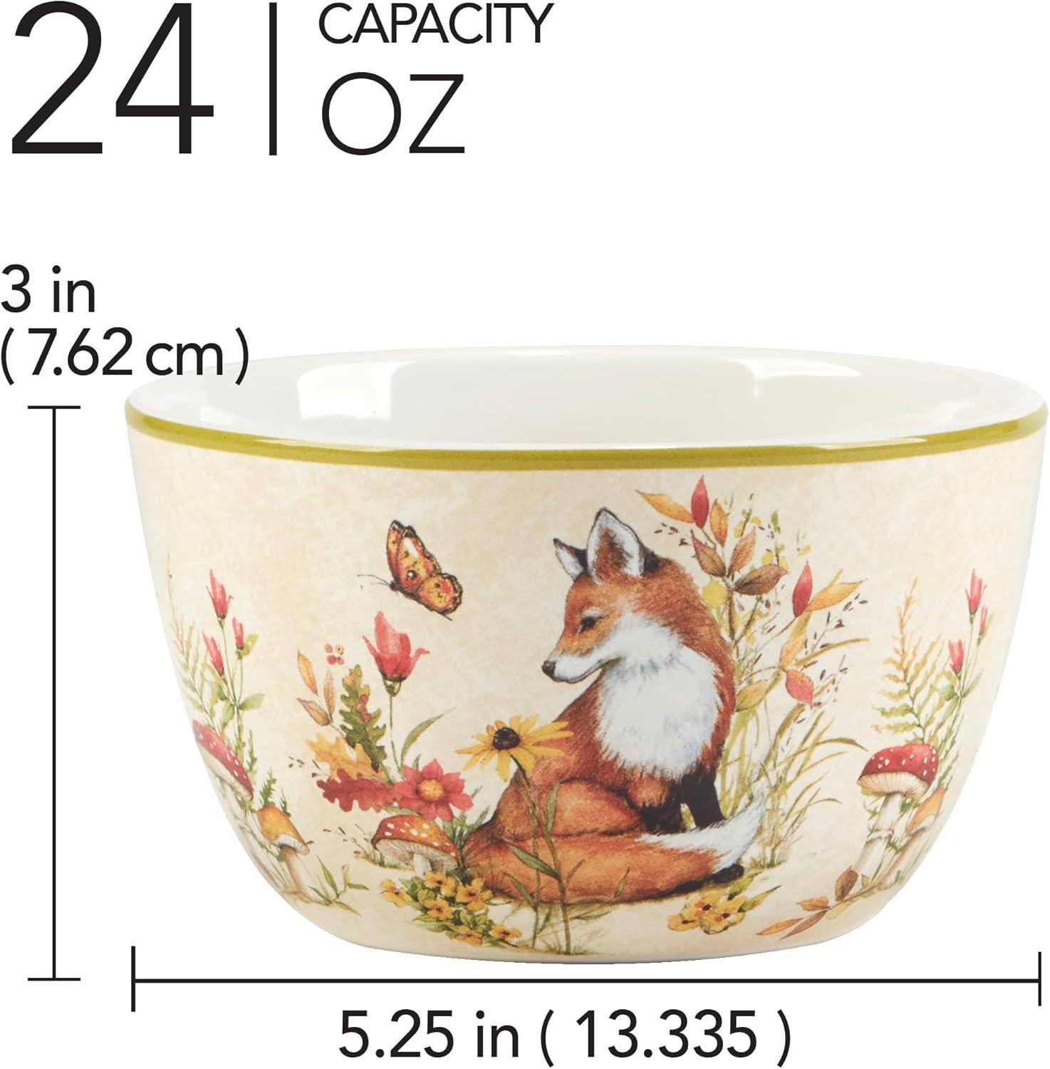 Woodland Critters Set of 4 Ice Cream Bowls