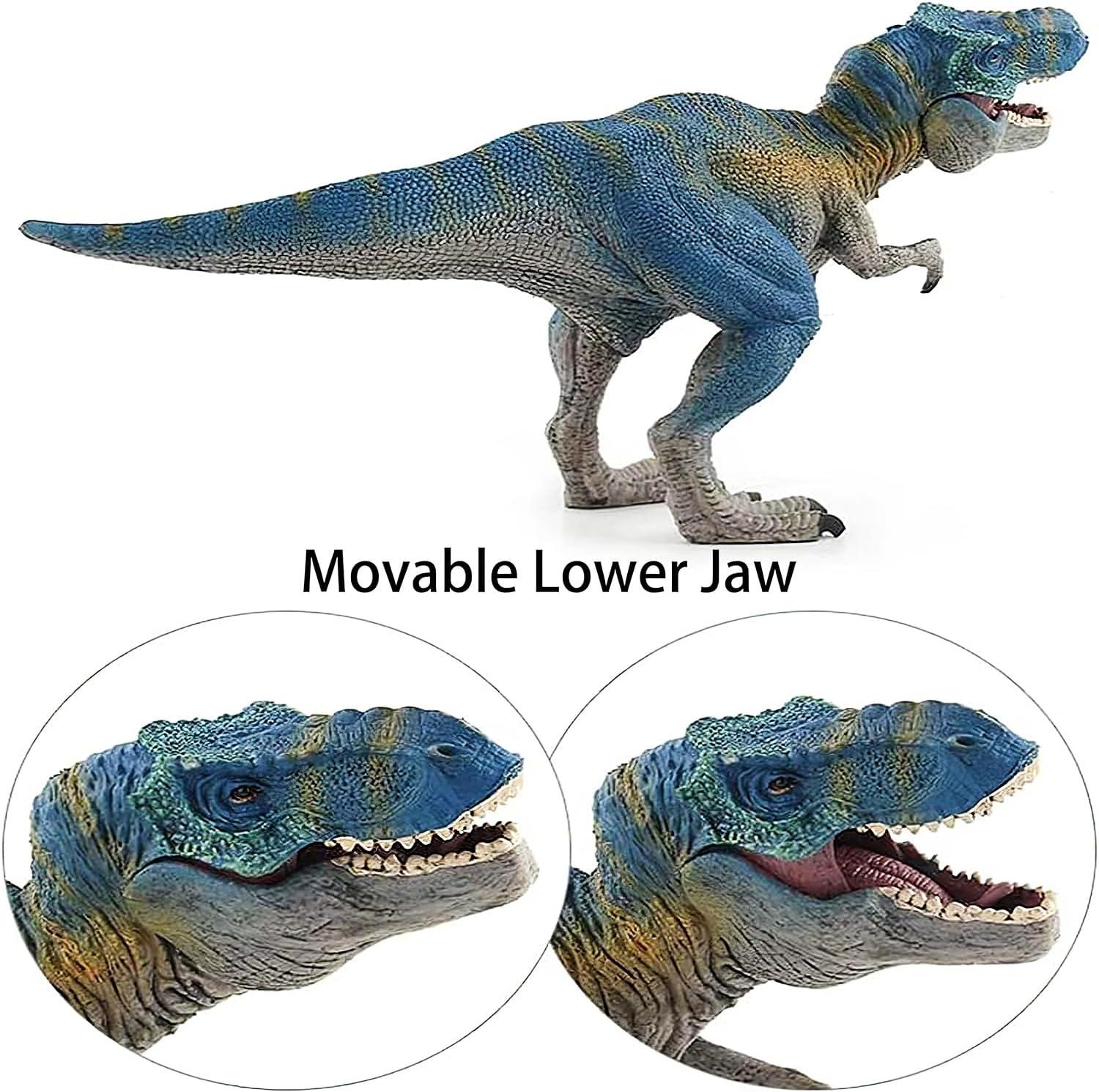 Large Blue and Yellow Realistic Dinosaur Figurine