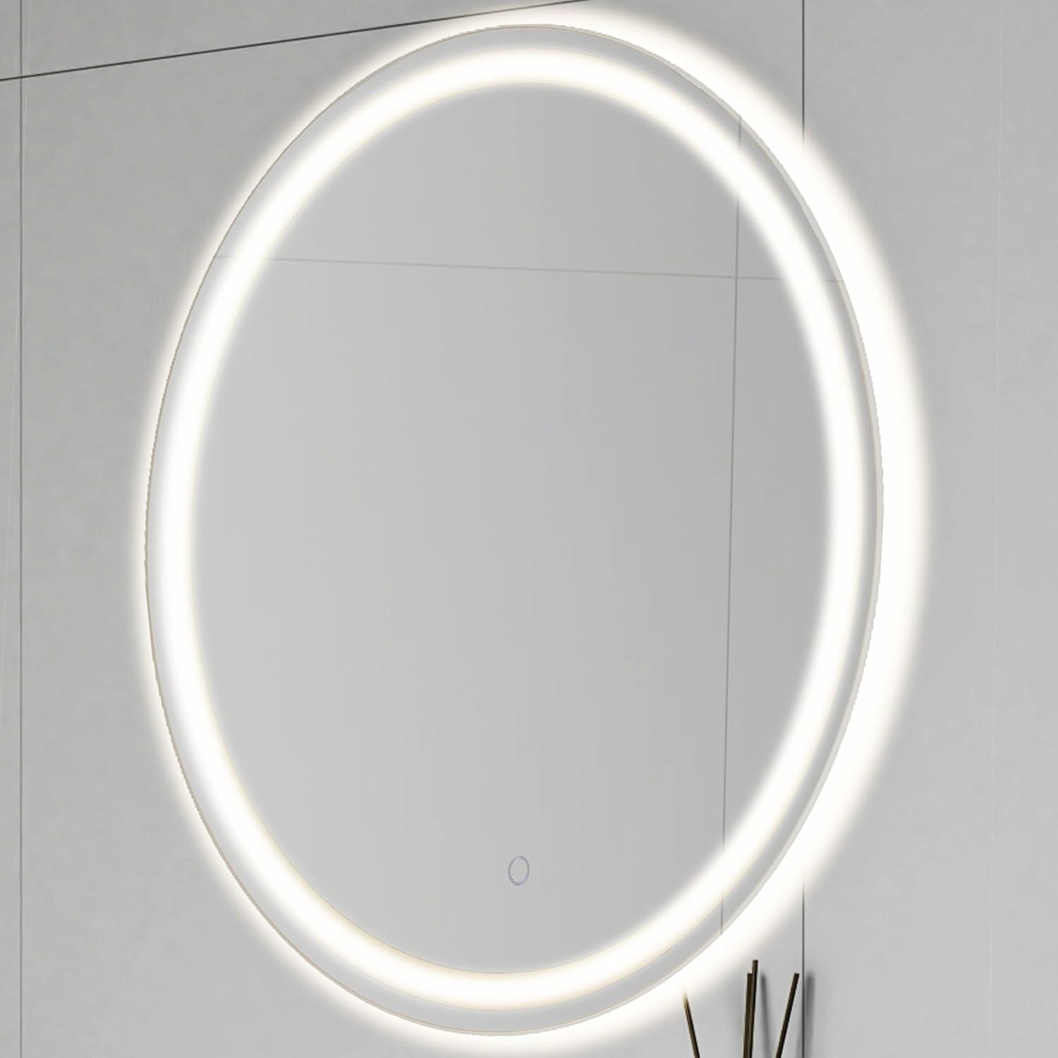 Dane Round Frameless Antifog LED Bathroom Vanity Mirror