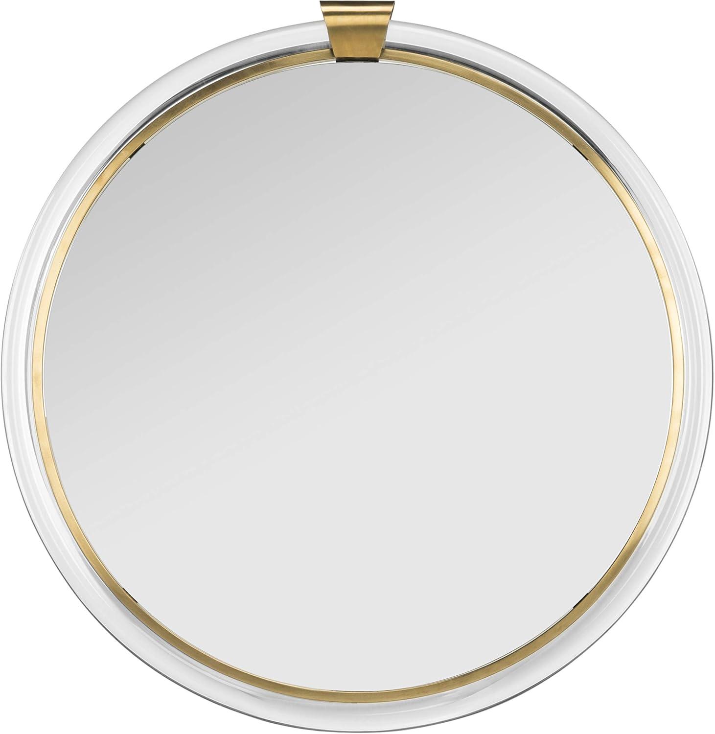 SAFAVIEH Couture Donzel 26" x 26" Brass Contemporary Wall Mirror