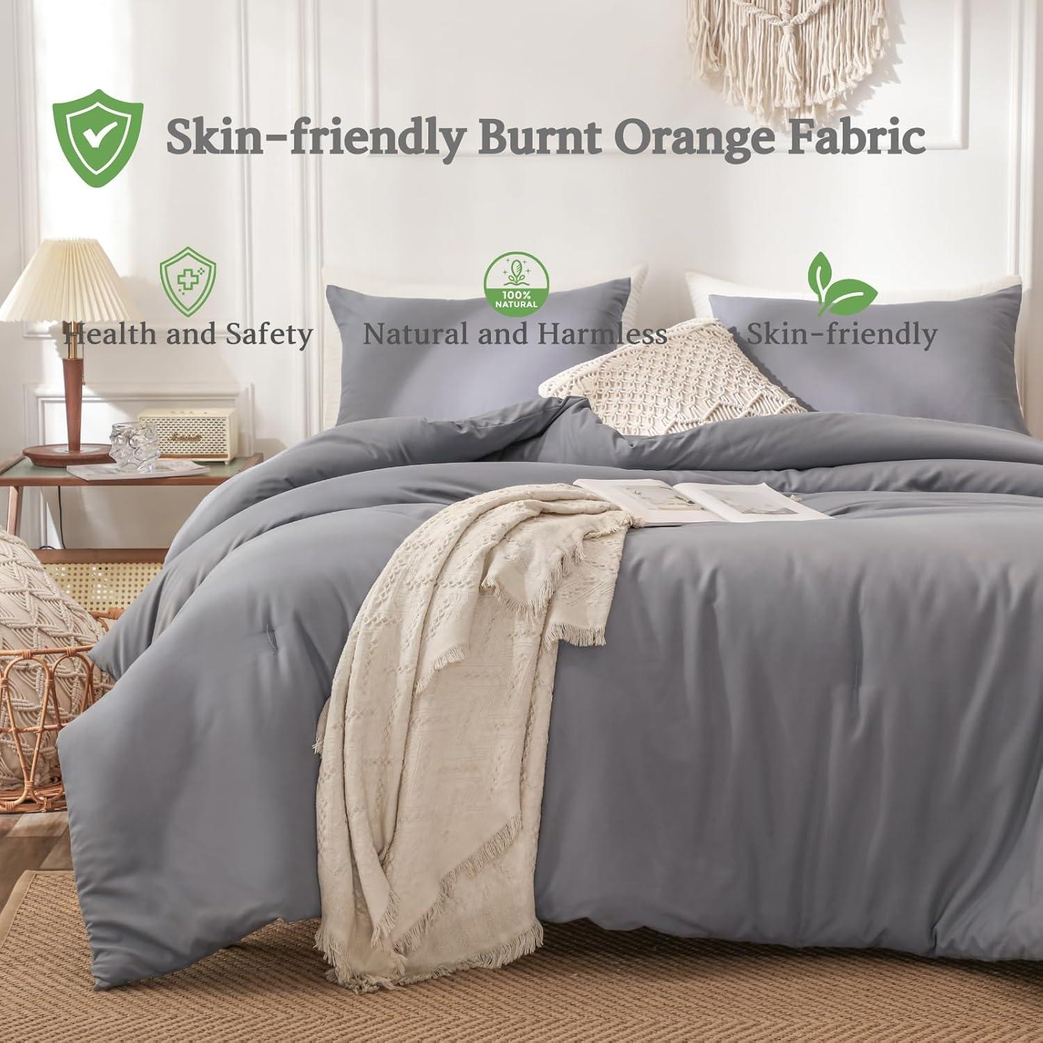 SPRINDAY Queen Comforter Set For Adult, 3 Piece Sage Green Comforter Sets & Bedding For All Season