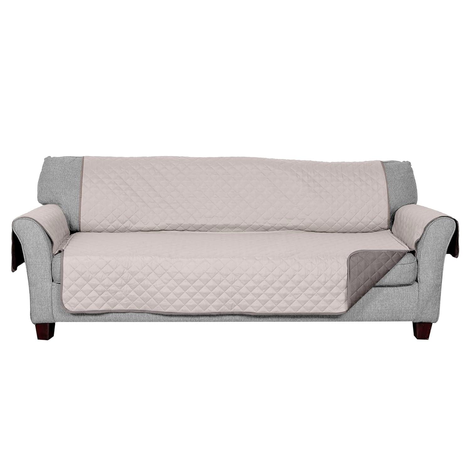 FurHaven Water Resistant Reversible Sofa Cover Furniture Protector