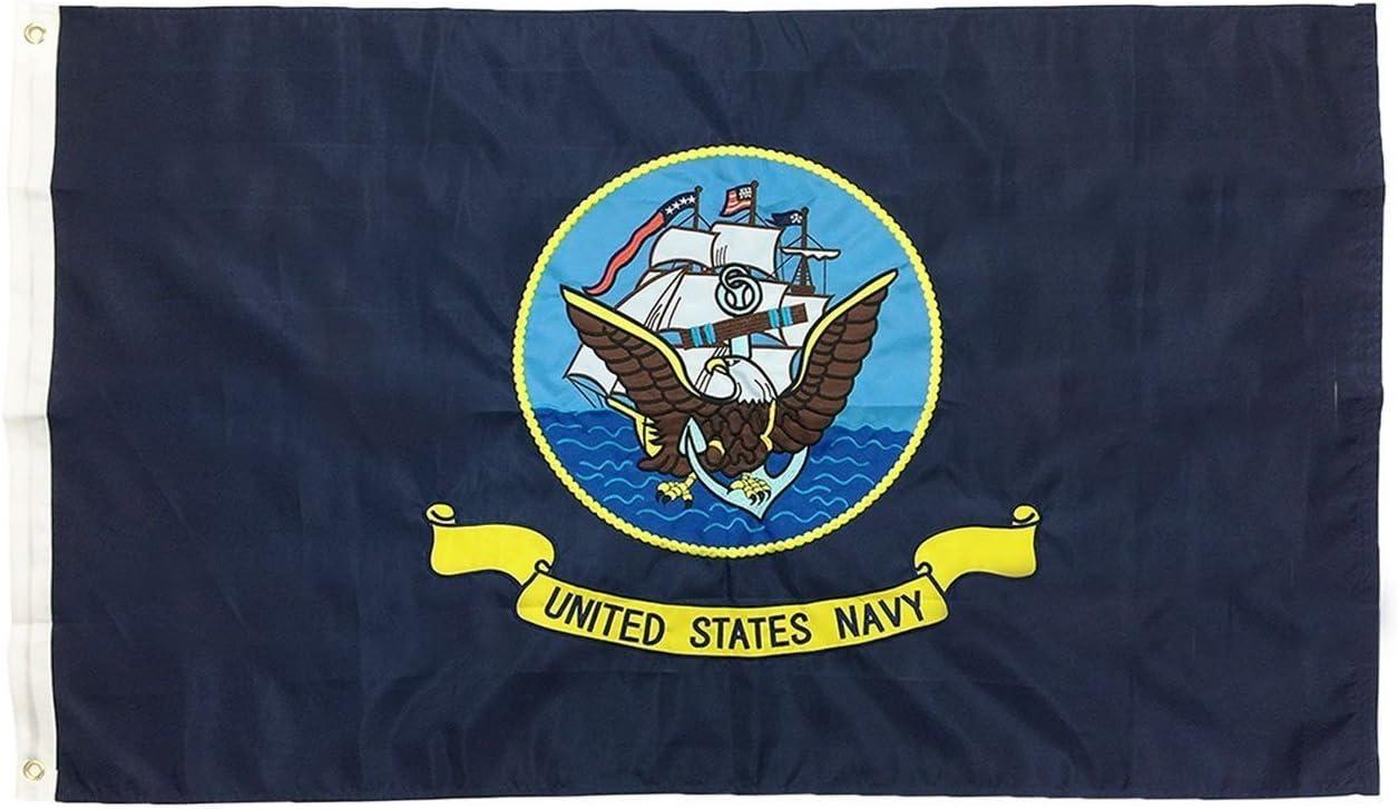 Outside US Navy 3x5 Outdoor Flag USA American Veteran Gift Garden Flags Military Decor
