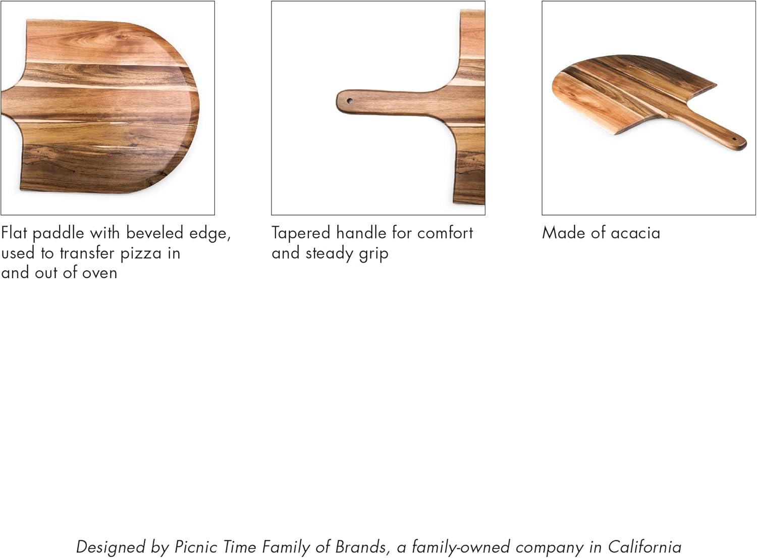 Acacia Wood Pizza Peel - Serving Pizza Paddle - Bread Peel