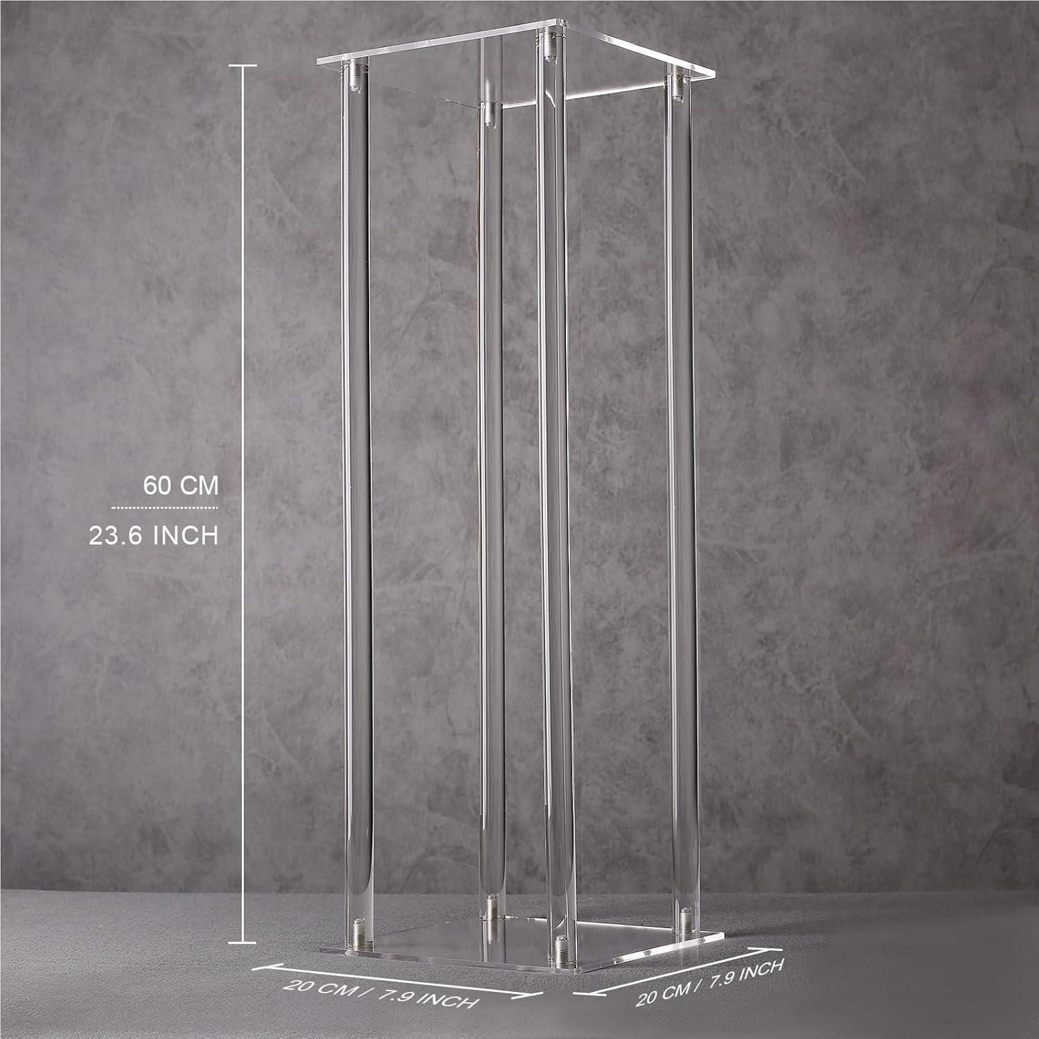 Clear Acrylic Tall Flower Stand Set for Weddings and Events