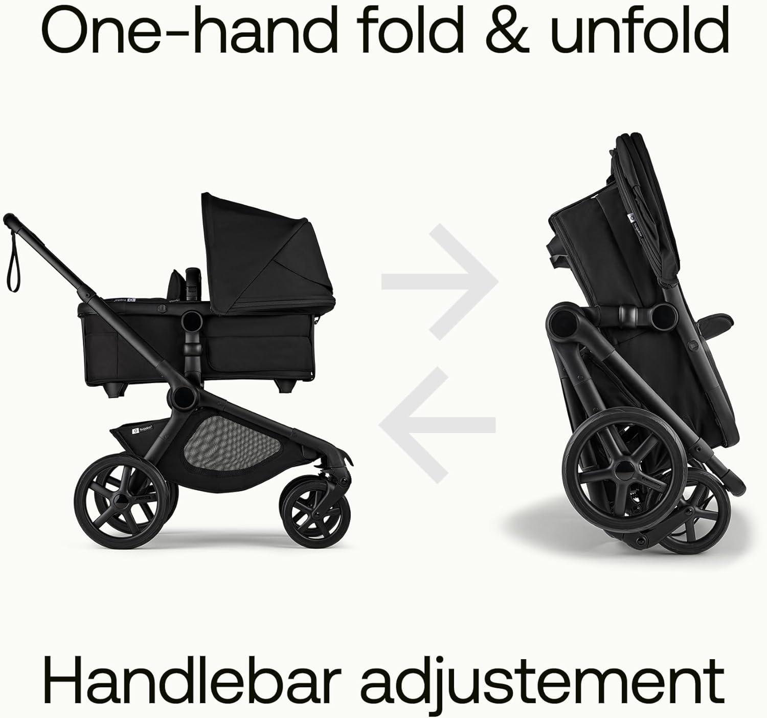 Bugaboo Kangaroo Single to Double Stroller - Midnight Black