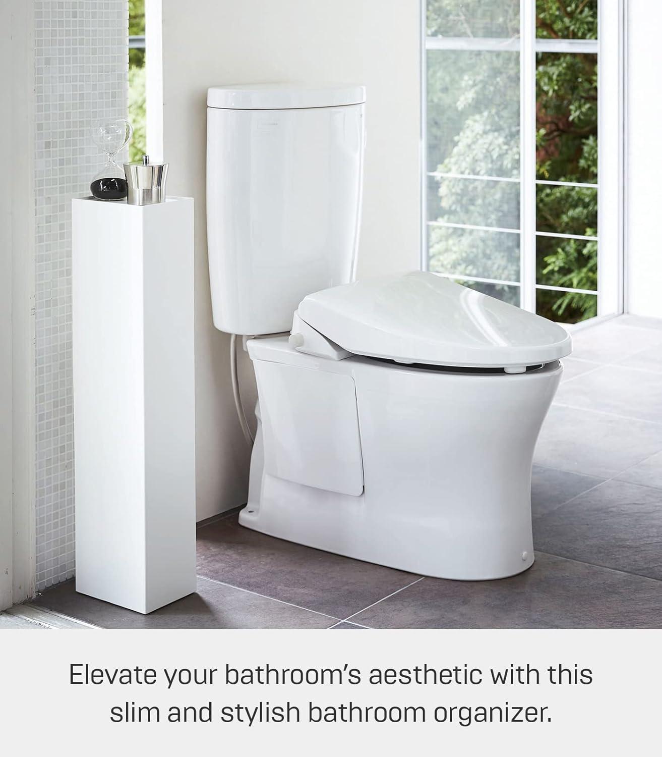 Sleek White Over-the-Toilet 3-Tier Storage Organizer