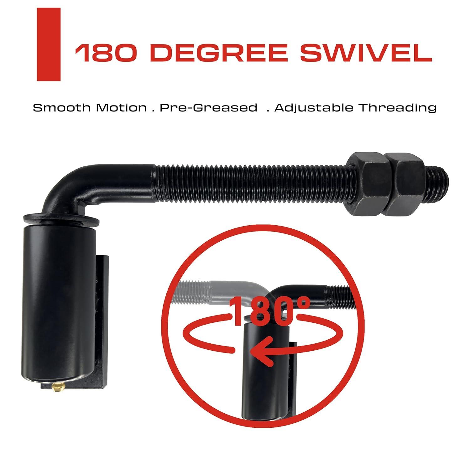 3/4" Inch J-Bolt Gate Hinge – 8.5” Inch Length - Adjustable Gate Hinges – Bearing Gate Hinge – Heavy Duty – Weldable Hinge - Heavy Duty Hinges for Gates – Weld Hinge – Gate Hinges