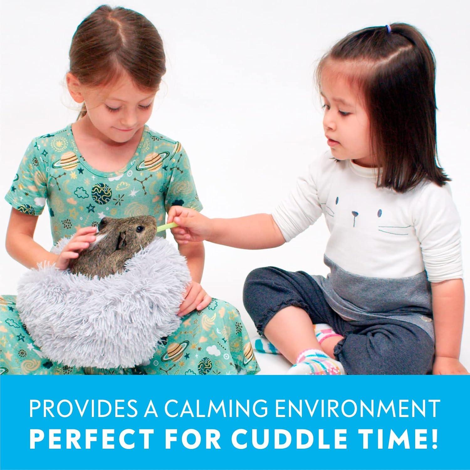 Paw Inspired® Furr-O™ Guinea Pig Bed Hideout Hideaway Burrowing Pet Bed and House for Guinea Pigs, Hamsters, and Other Small Animals (Dark Gray)