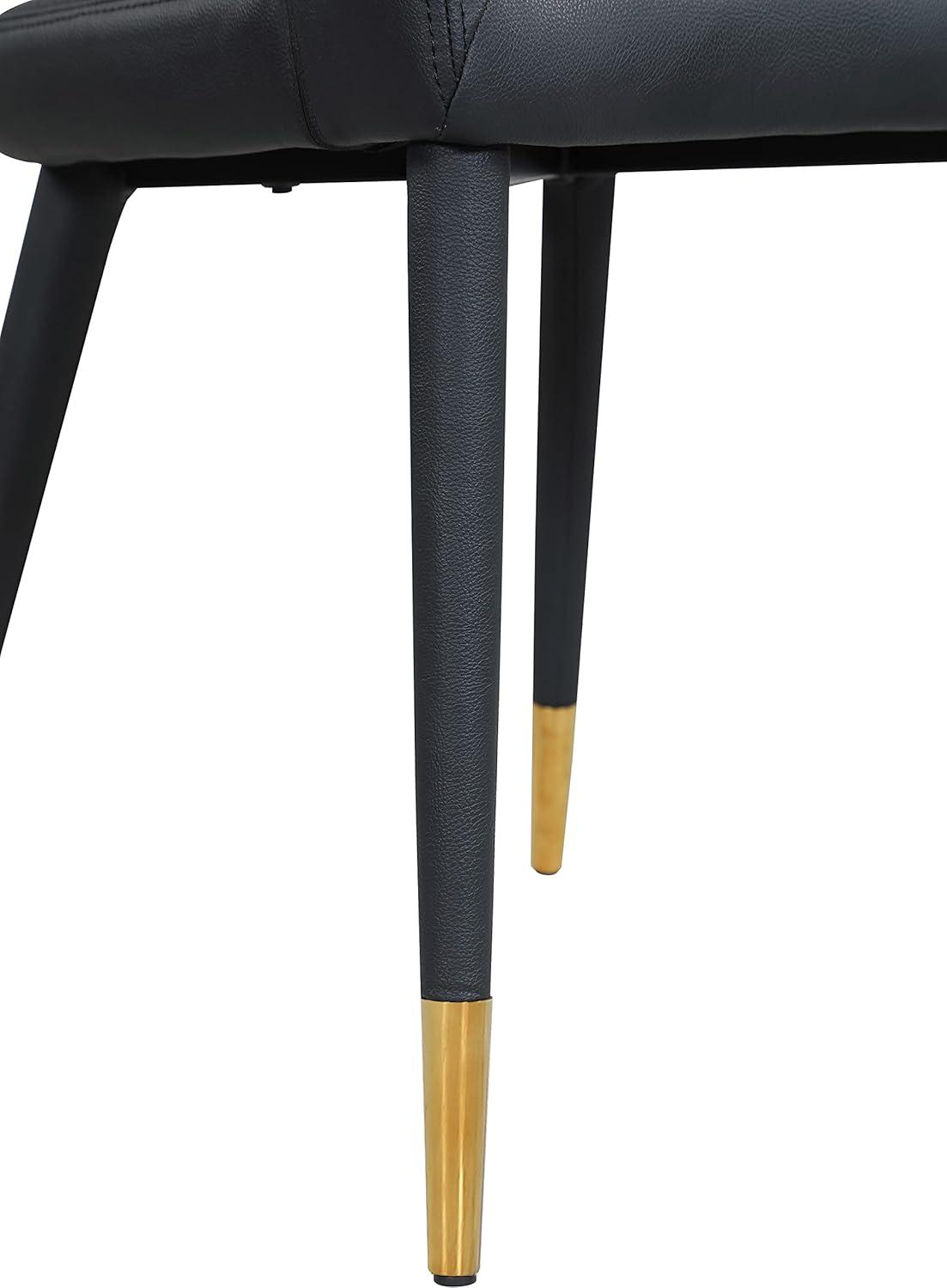 Meridian Furniture,Destiny Black Vegan Leather Dining Chair