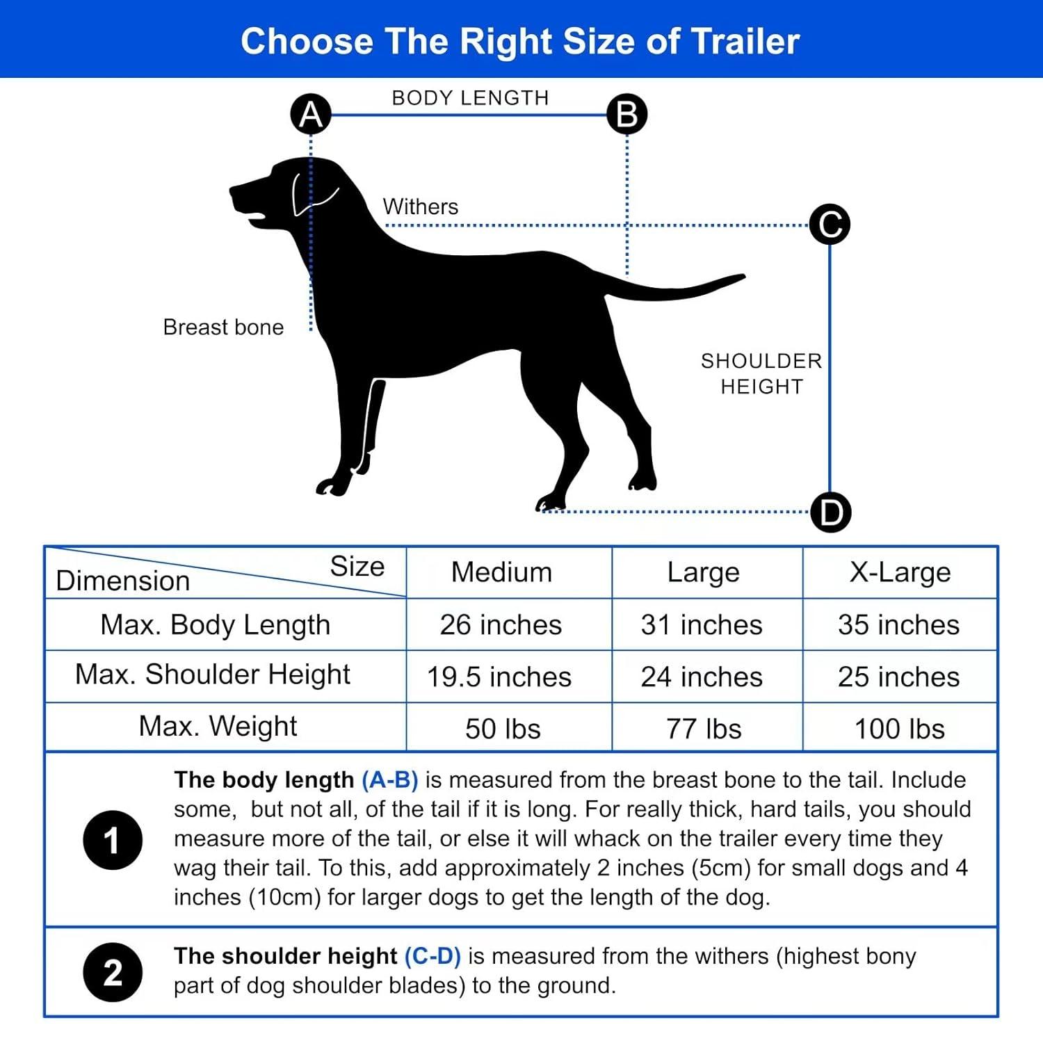 DOGGYHUT® Premium XL Pet Bike Trailer for Large Dog or Multiple Small Dogs, Up to 100 lbs,Dog Bicycle Carrier,Low Center of Gravity,Easy Folding Frame Cart